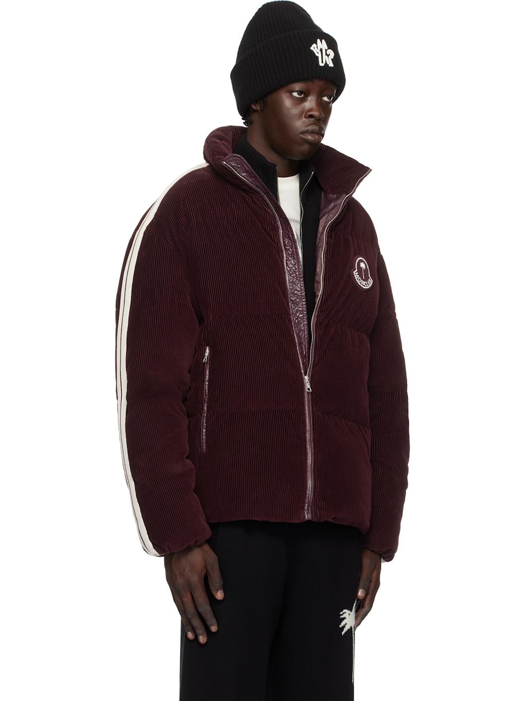 Moncler x Palm Angels Burgundy Abrolhos Down Jacket - 2