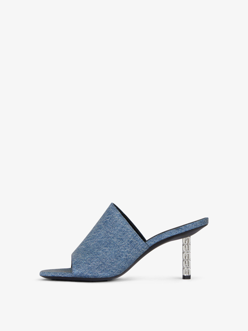 Givenchy G CUBE MULES IN DENIM outlook