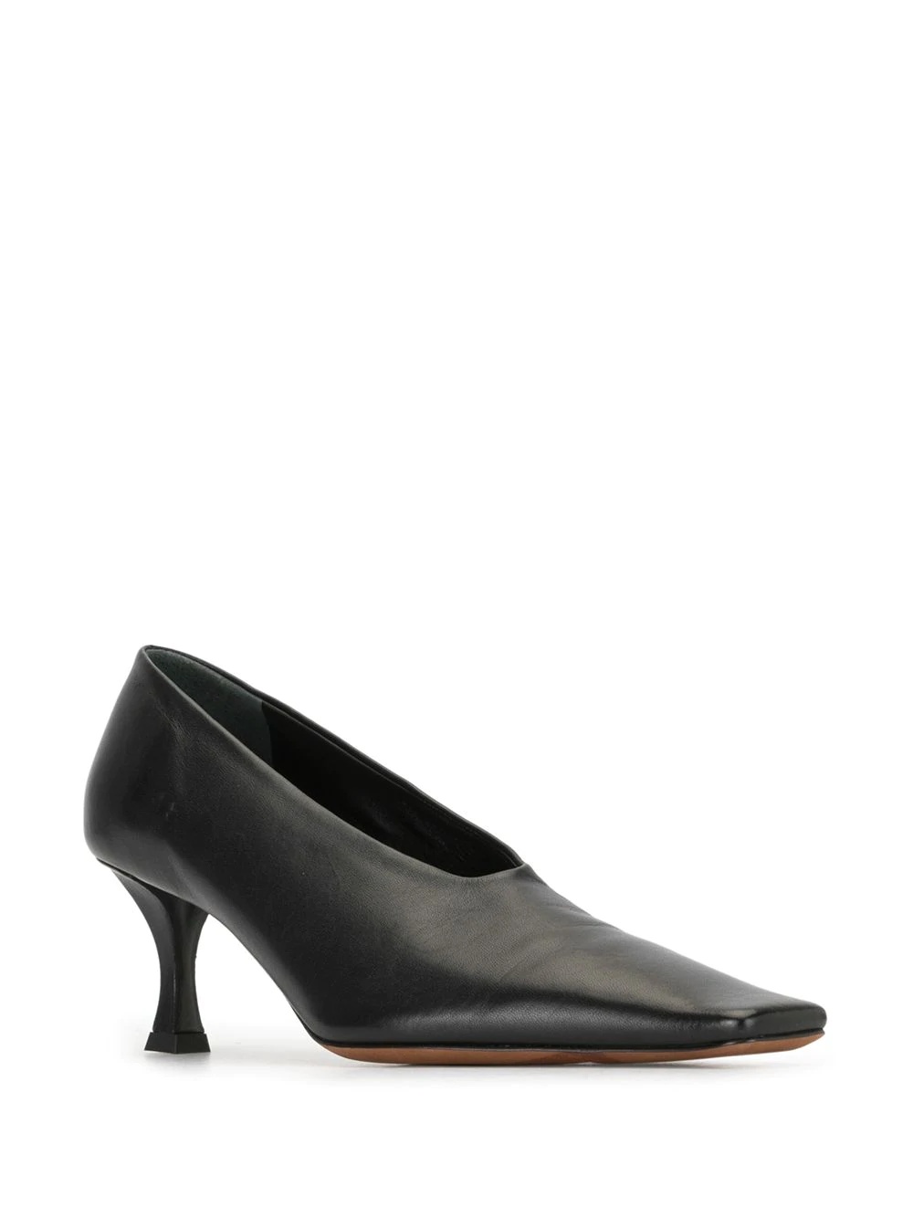 square toe slip-on pumps - 2