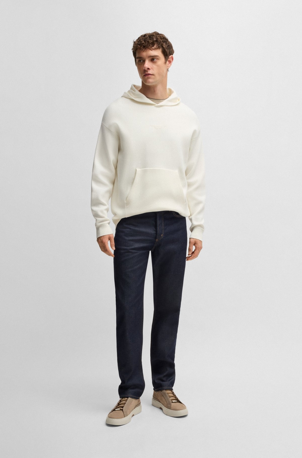BOSS X ASTON MARTIN TWISTED-COTTON HOODIE WITH LOGO EMBROIDERY - 4