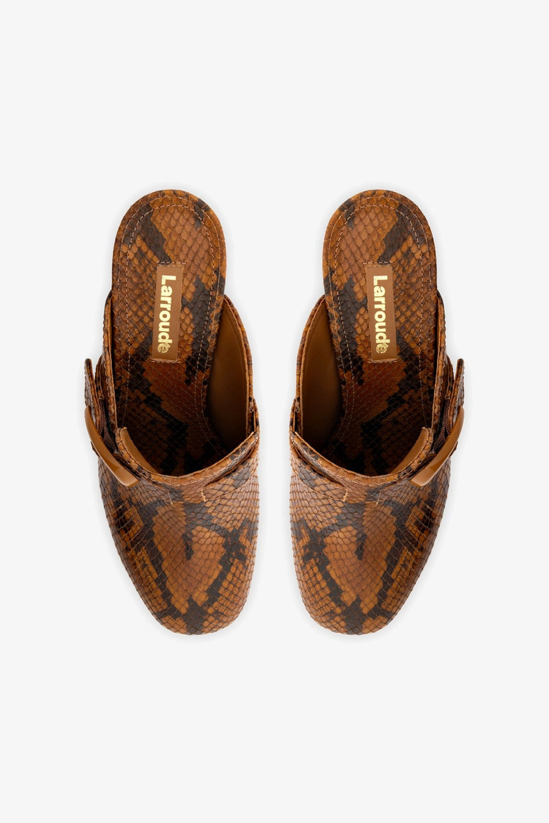 Dolly Verona Clog In Oud Python Embossed Leather 7