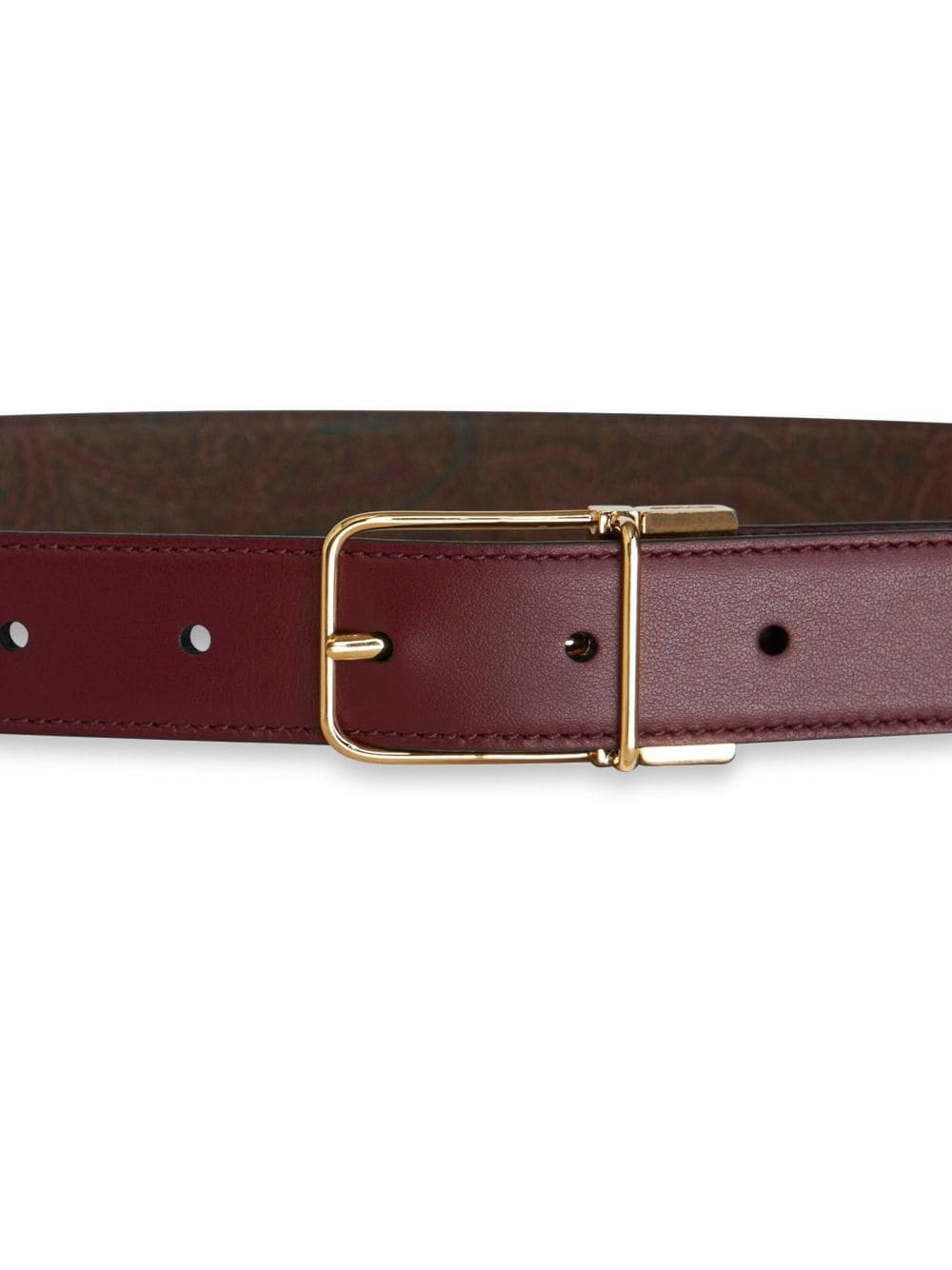 reversible buckled leather belt - 2