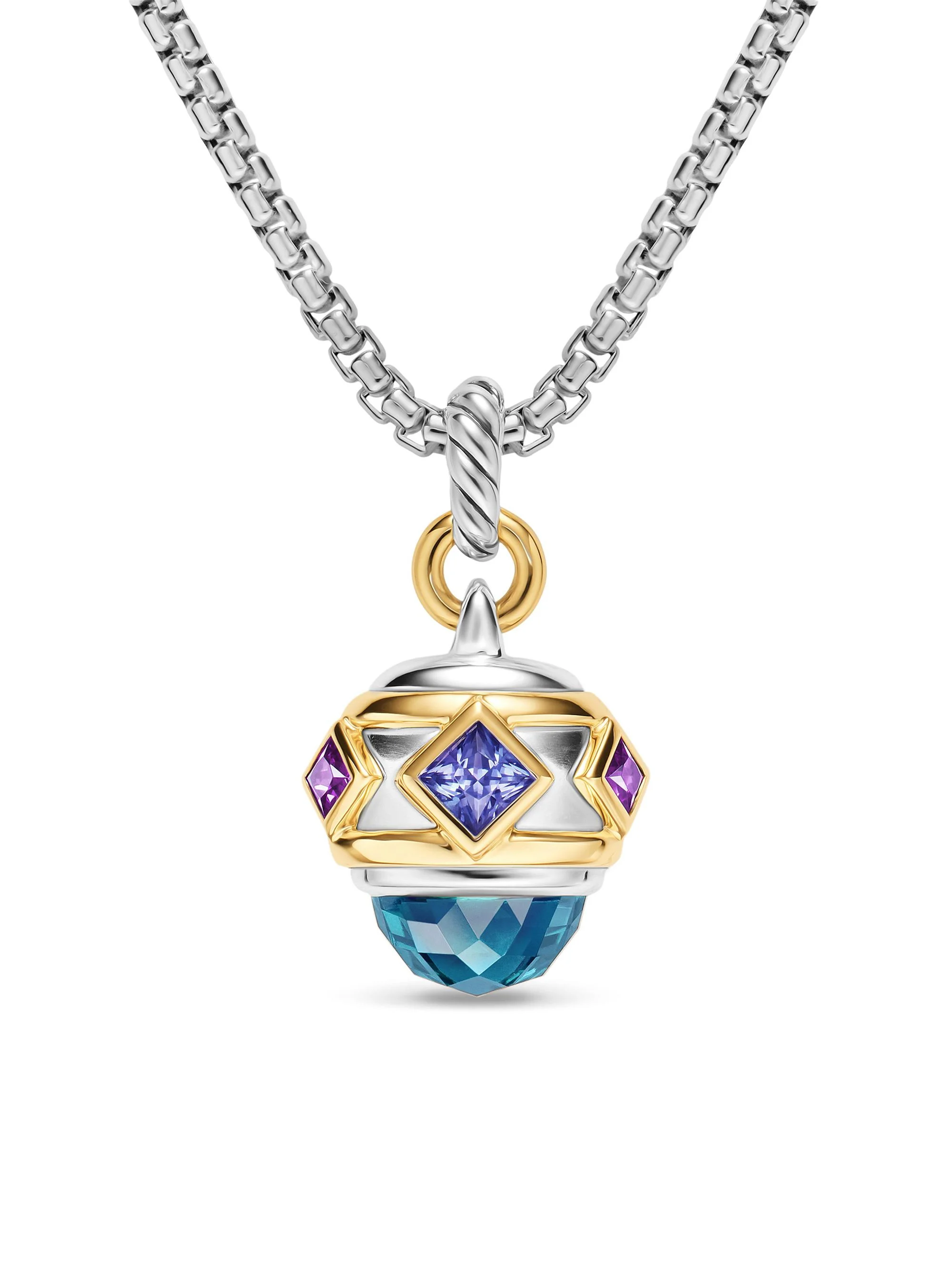 Women's Renaissance Amulet in Sterling Silver - Hampton Blue Topaz - 1