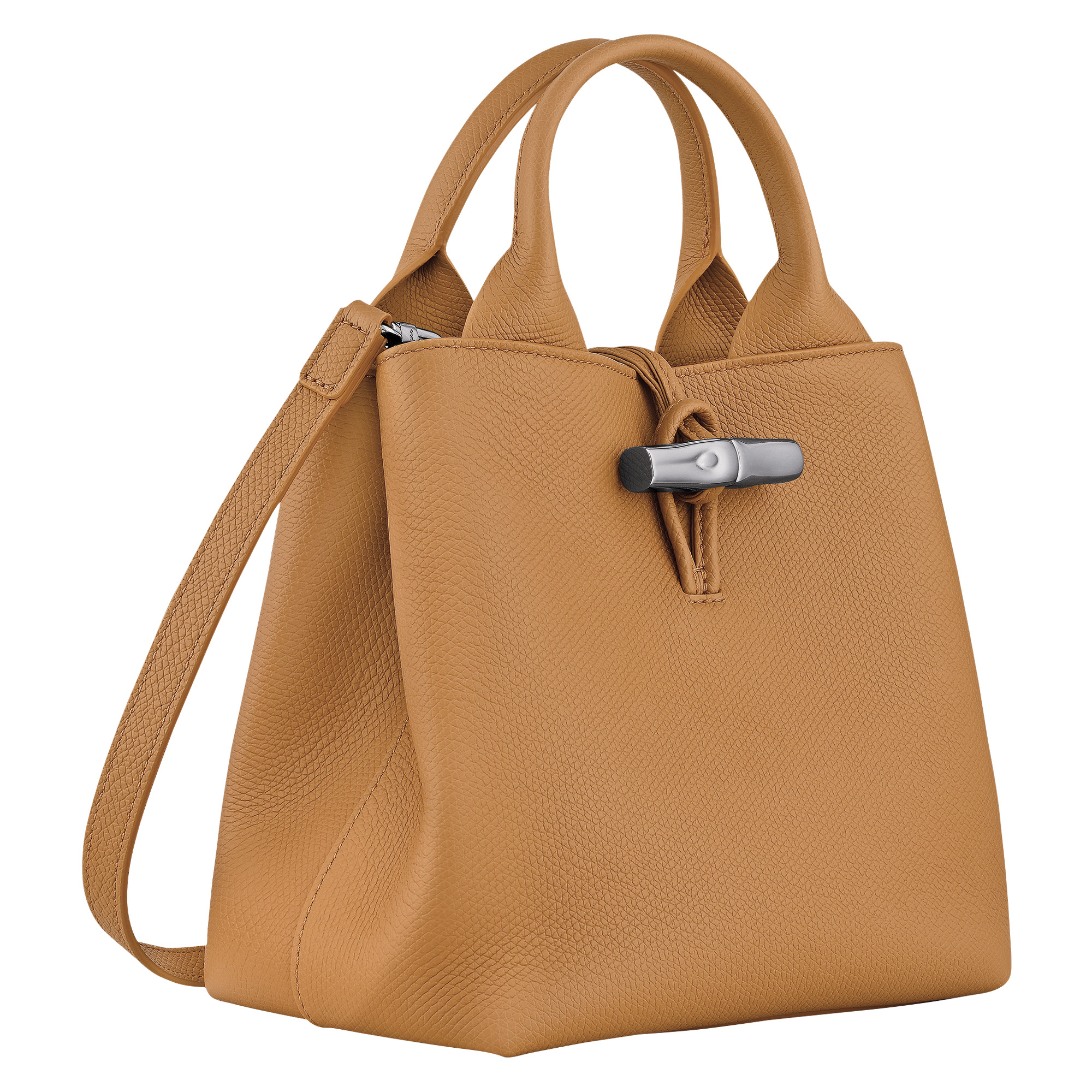 Le Roseau S Handbag Walnut - Leather - 3