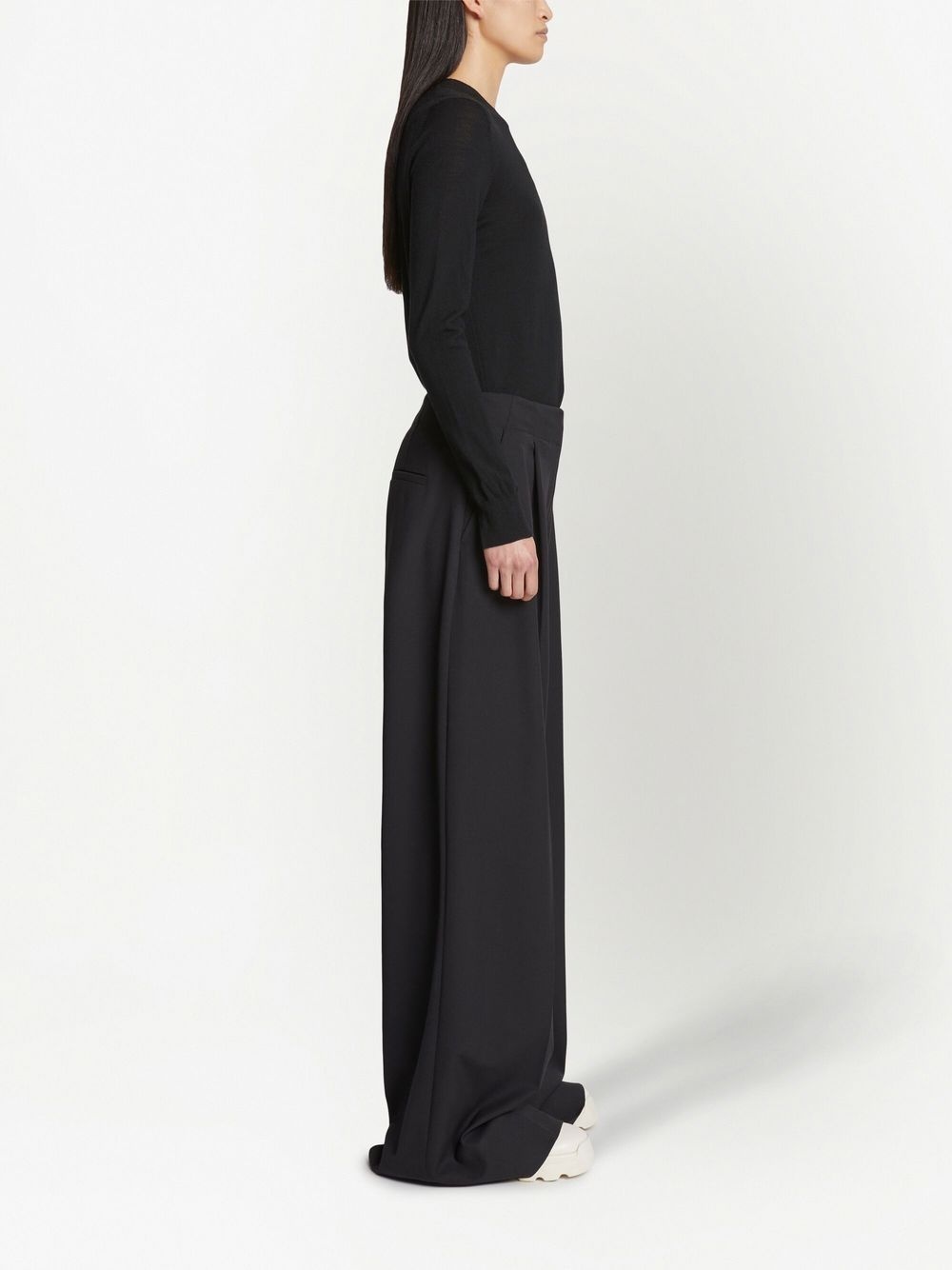 pleat-detail palazzo pants - 3