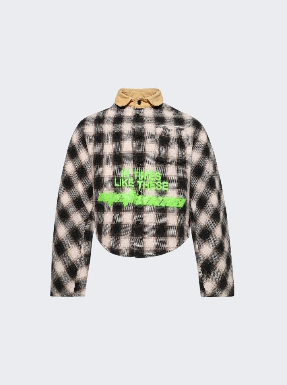 In Times Like These Abraxas Shirt Black Plaid - 1