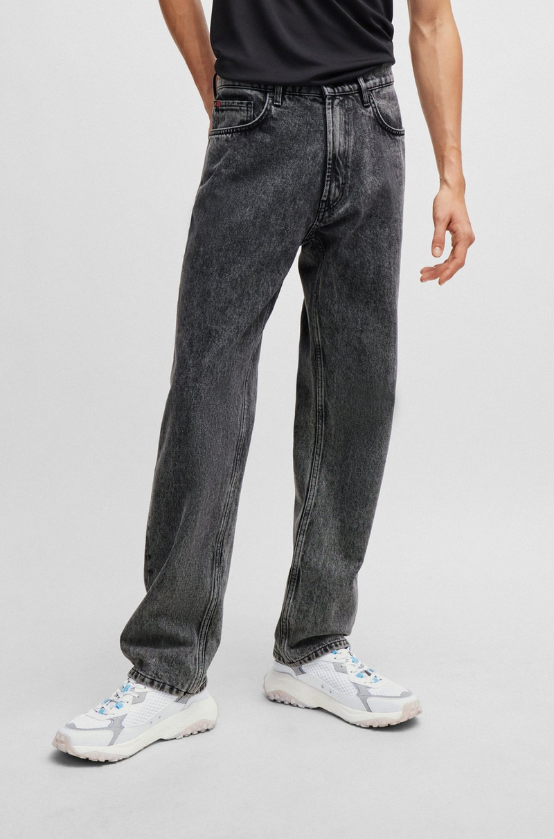 REGULAR-FIT REGULAR-RISE JEANS IN GRAY DENIM 2