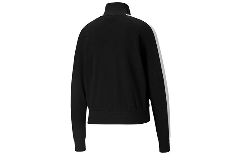PUMA (WMNS) PUMA Iconic T7 Logo Printing Stand-up Collar Jacket Black 531411-01 outlook