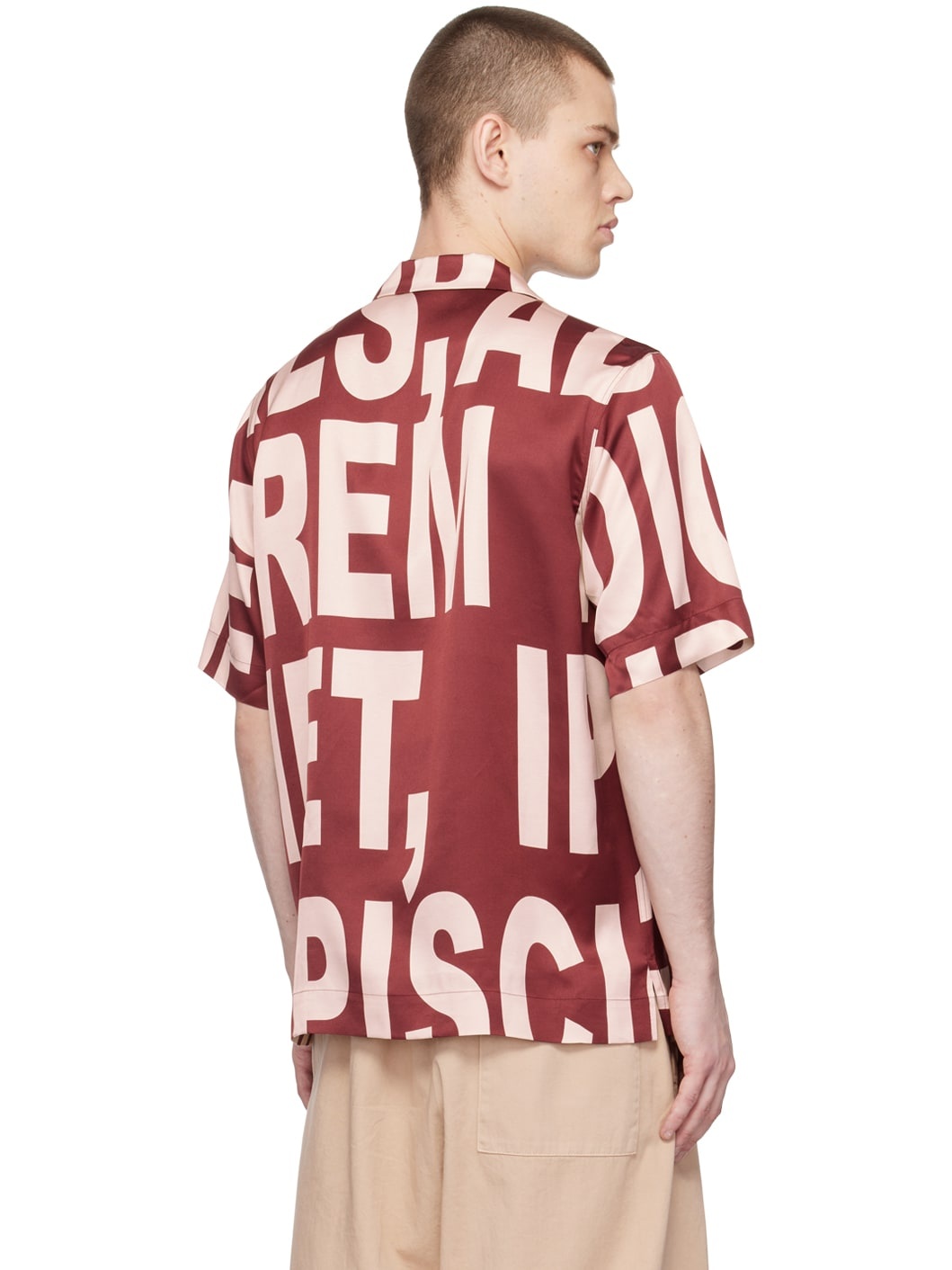 Burgundy Printed Shirt - 3