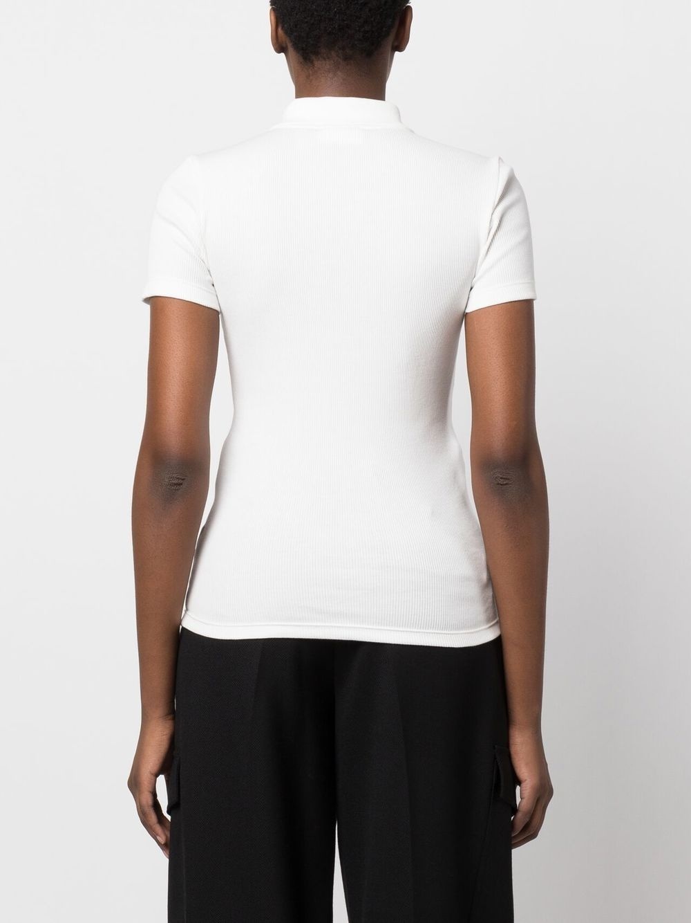 logo-patch cotton polo shirt - 4