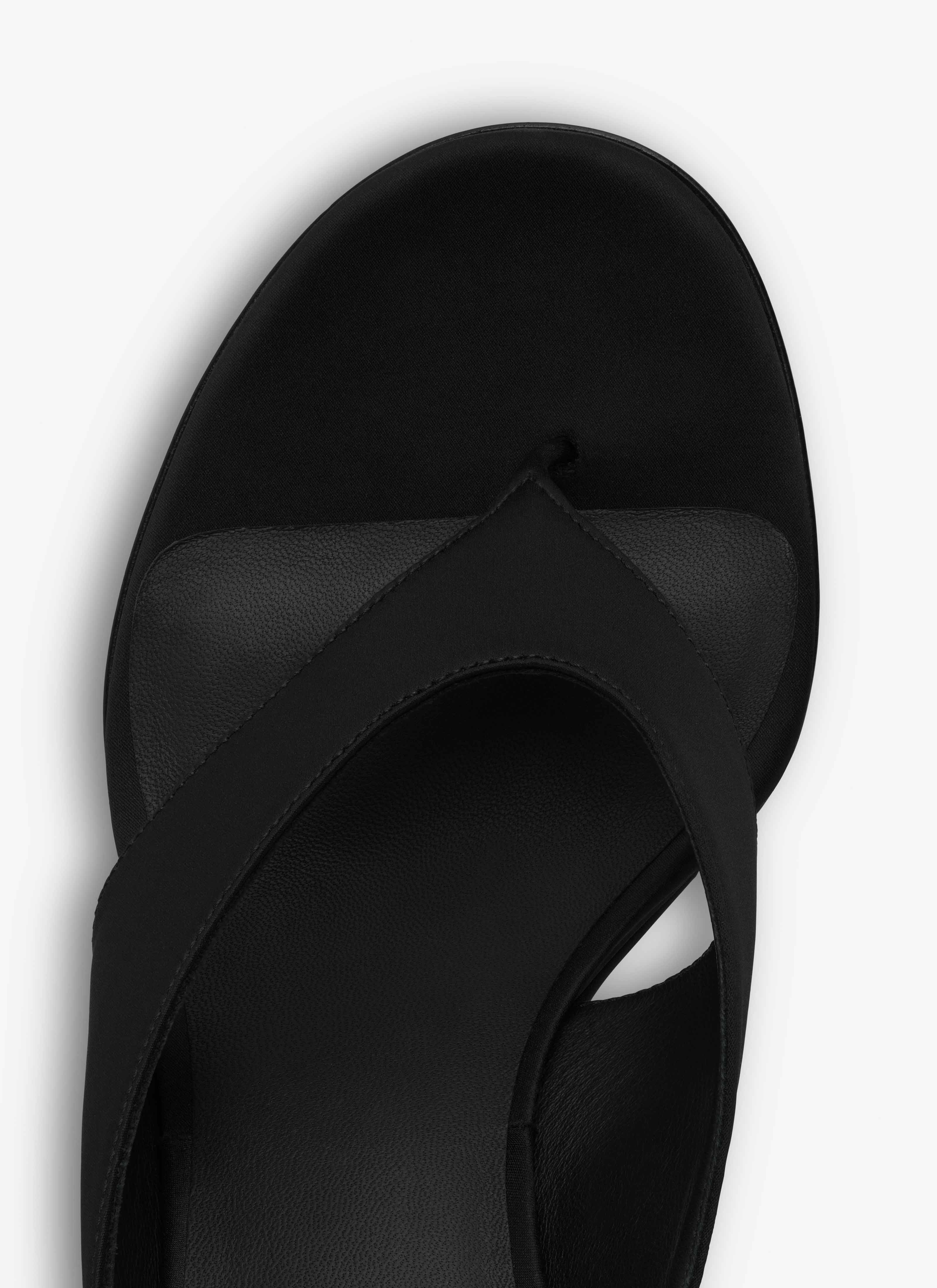CUBE THONG MULES IN SATIN - 4