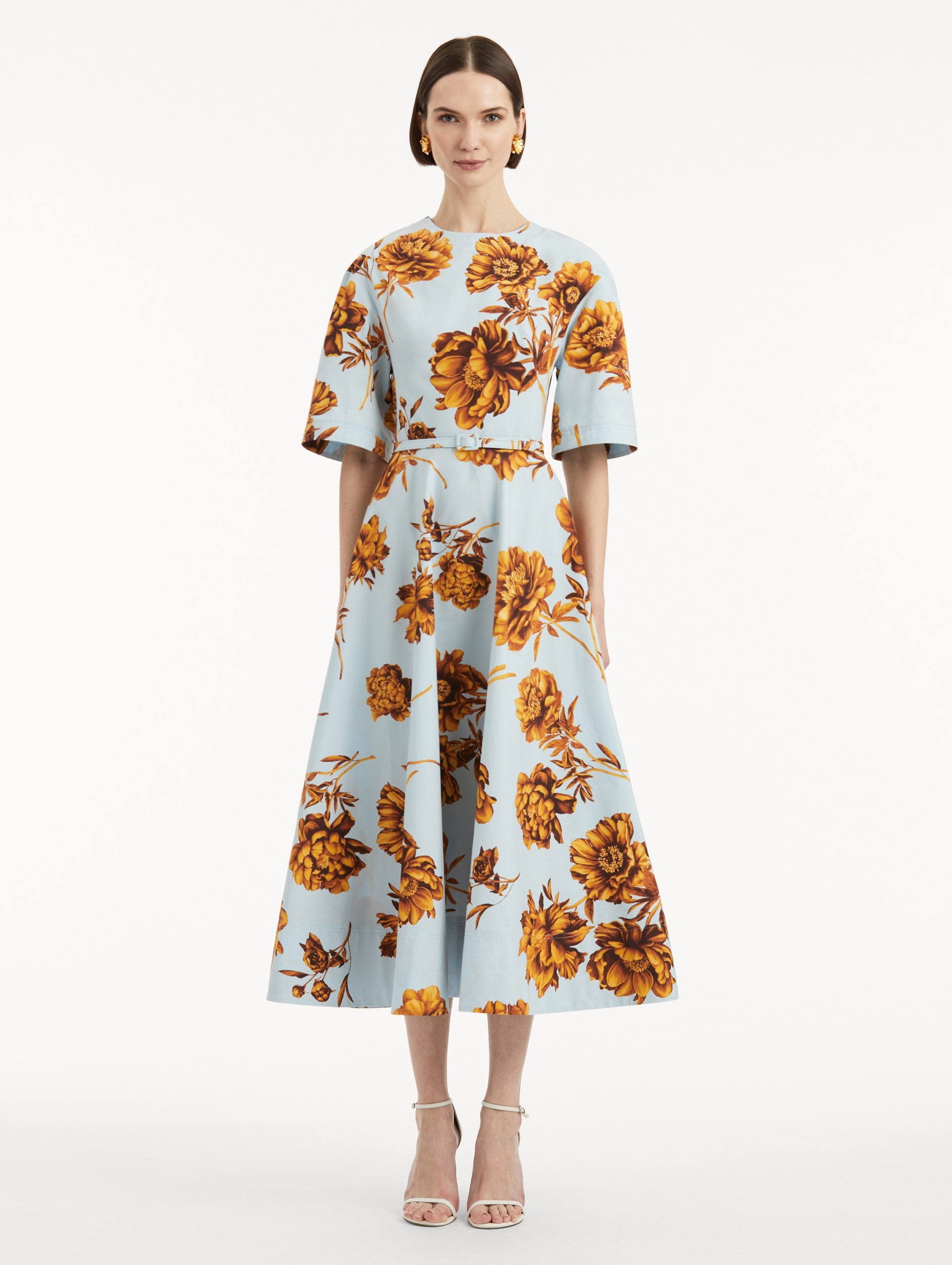 PEONY COTTON POPLIN DRESS - 2