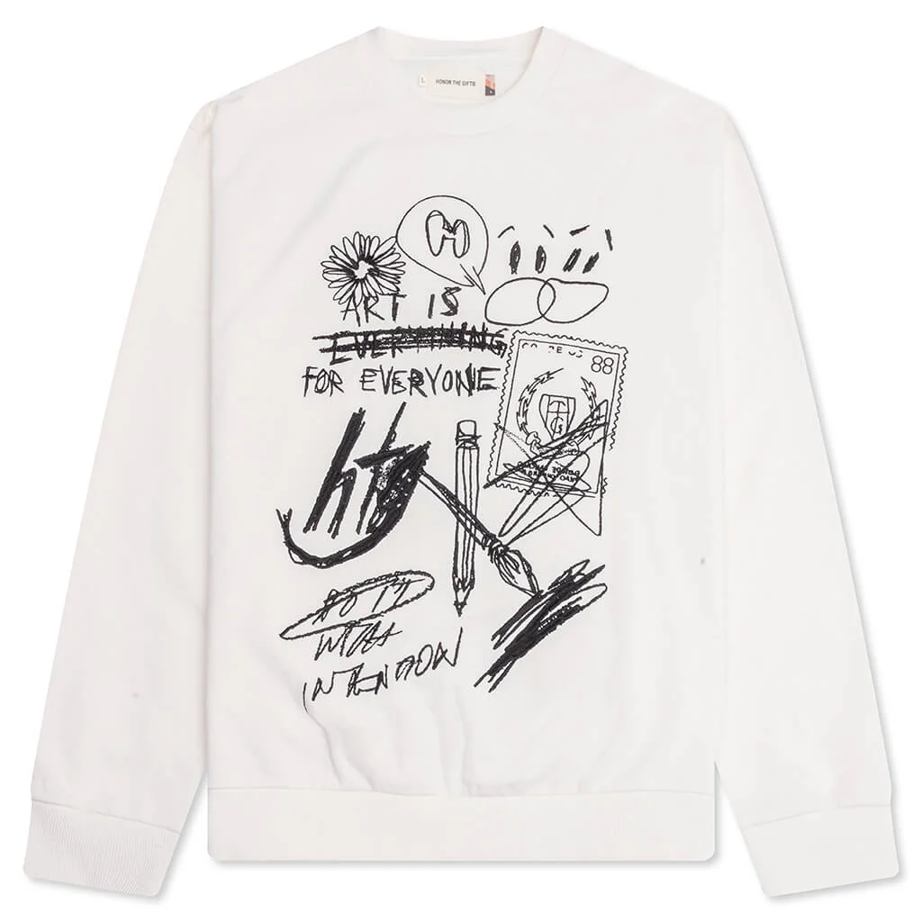 QUICK SKETCH CREWNECK - BONE - 1