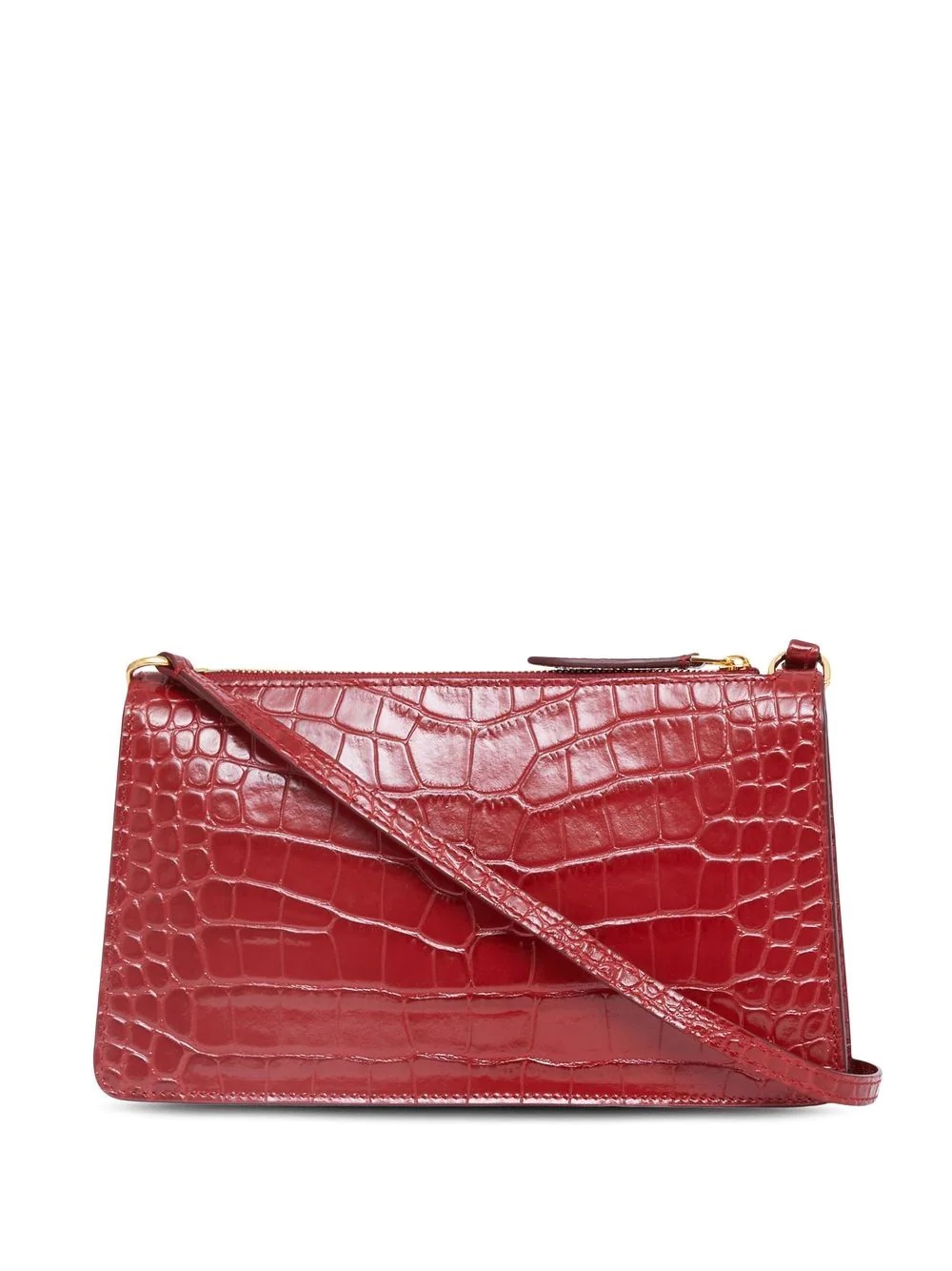 TB plaque embossed leather mini bag - 2