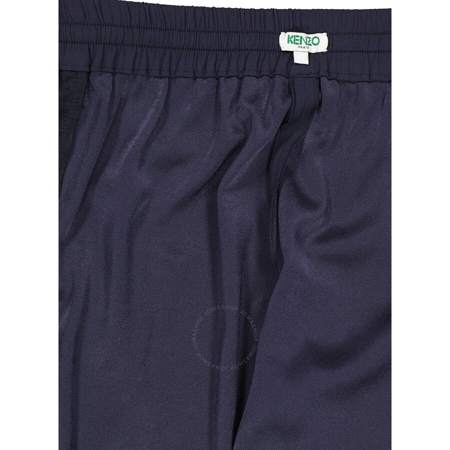 Kenzo Midnight Blue Straight-Leg Cropped Track Pants - 7