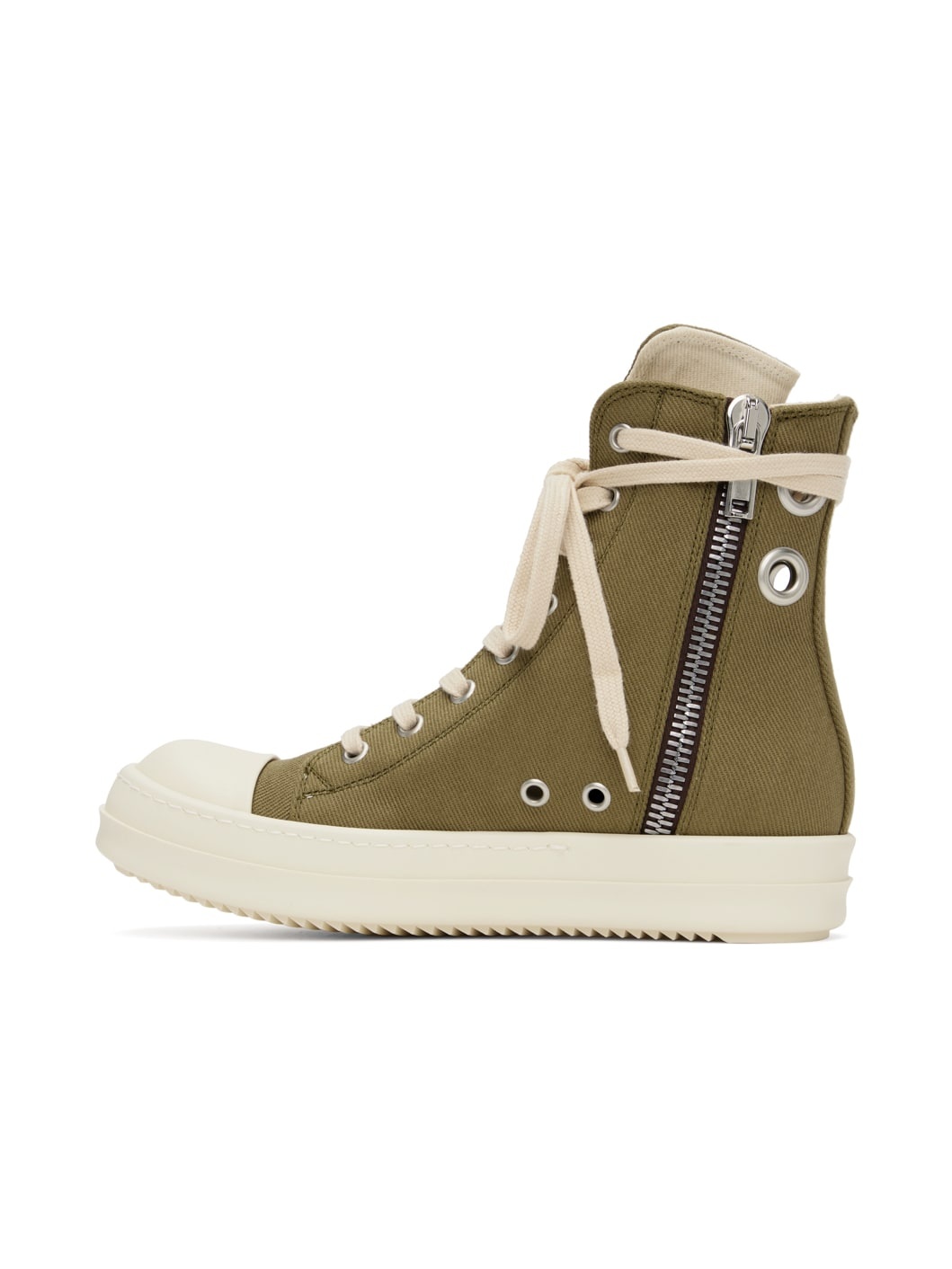 Green Eyelet Sneakers - 3