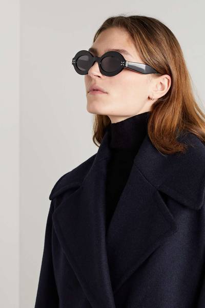 Alaïa Oval-frame acetate sunglasses outlook