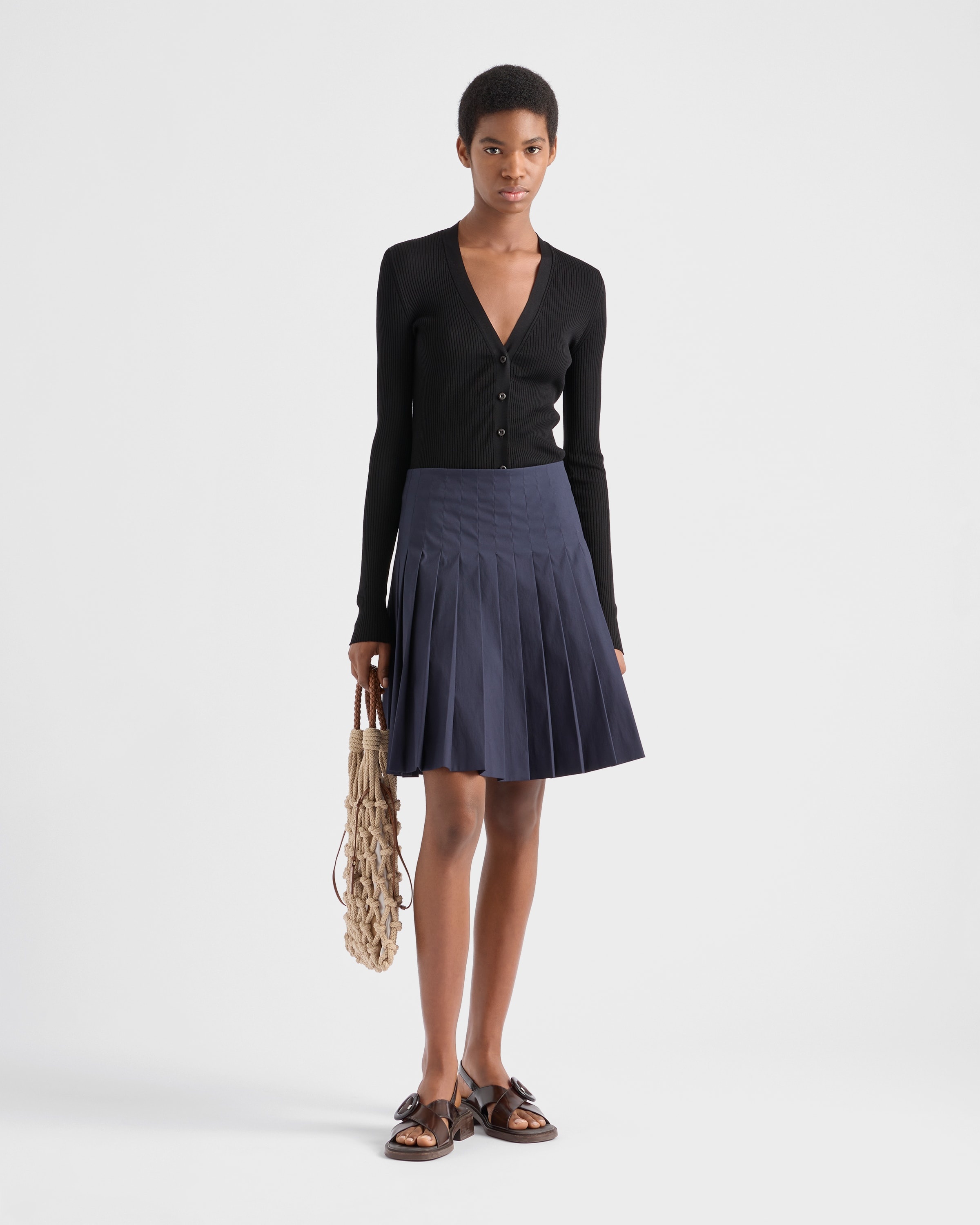 Prada Pleated poplin skirt | REVERSIBLE