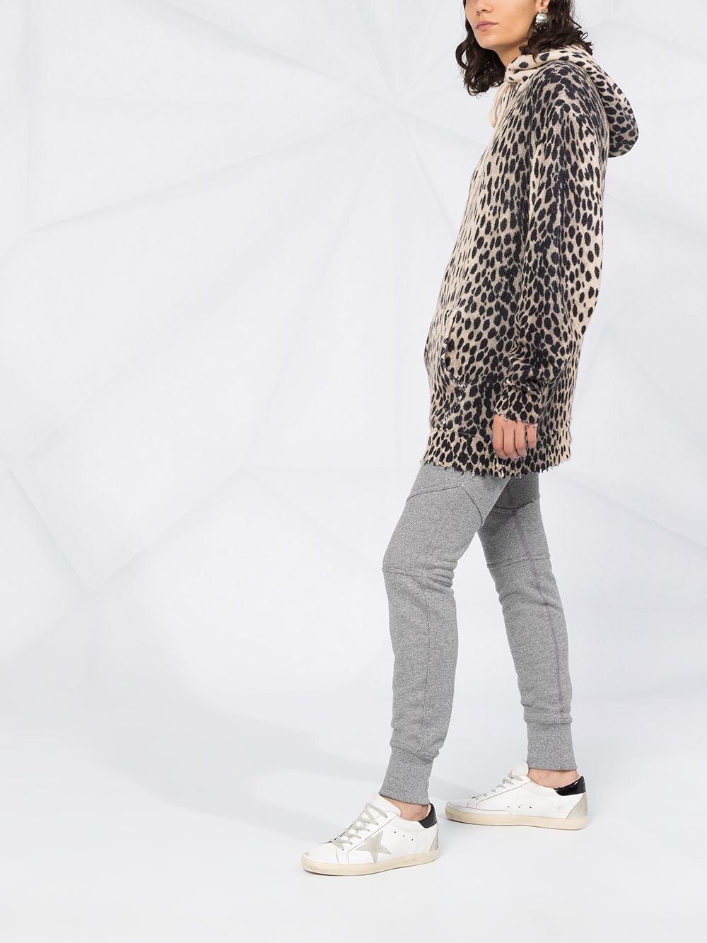 cheetah print cashmere jumper - 4