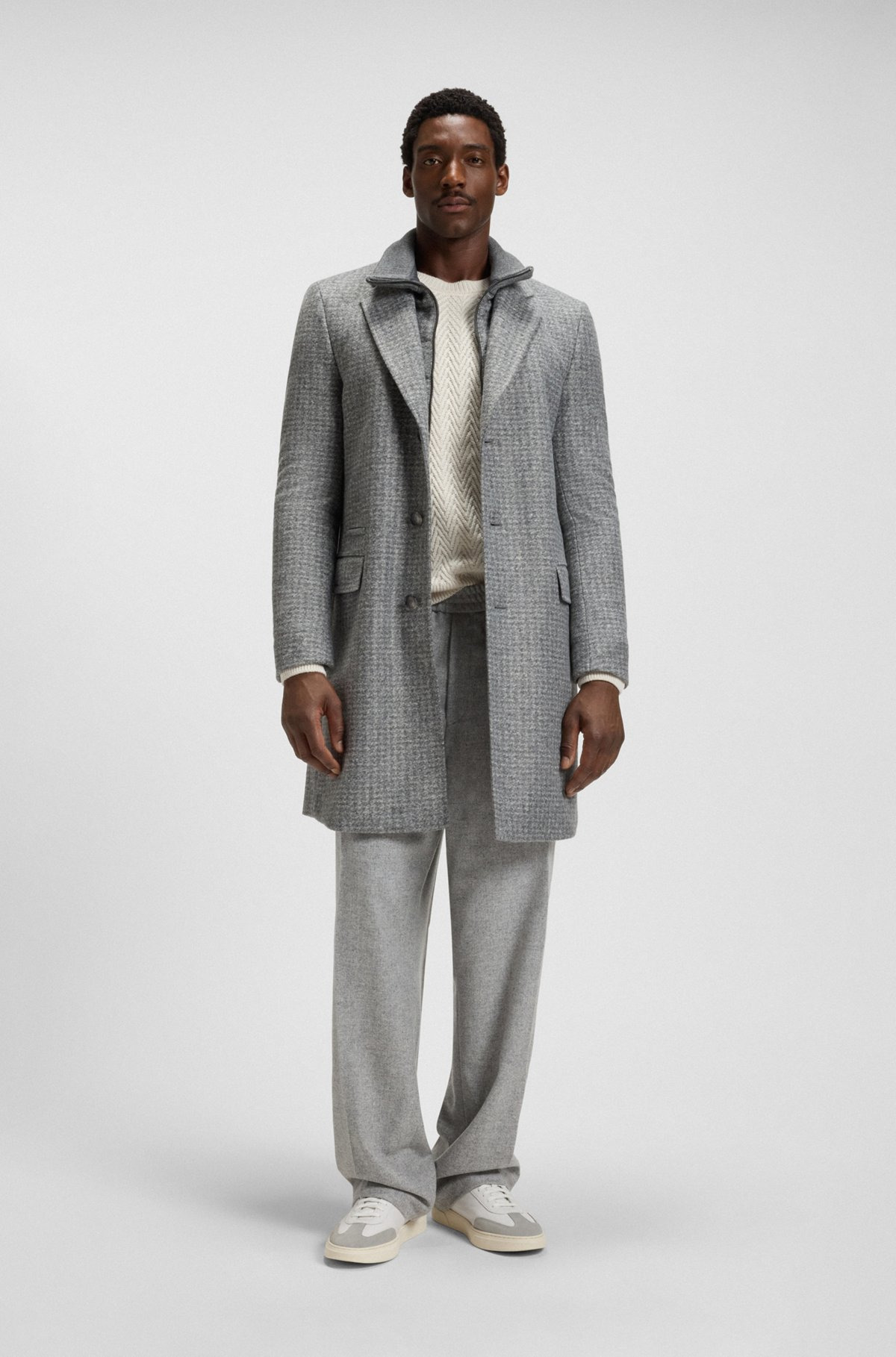SLIM-FIT COAT WITH DETACHABLE INNER - 2