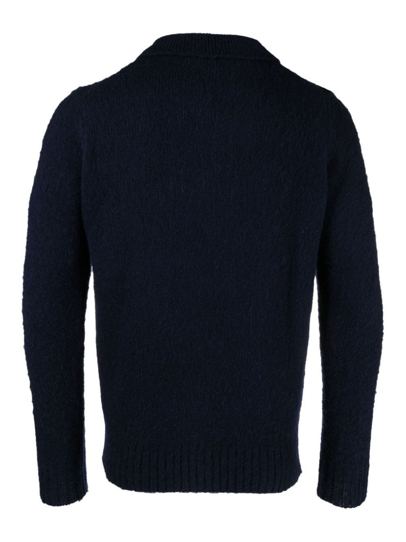 Aspesi knitted wool polo shirt outlook