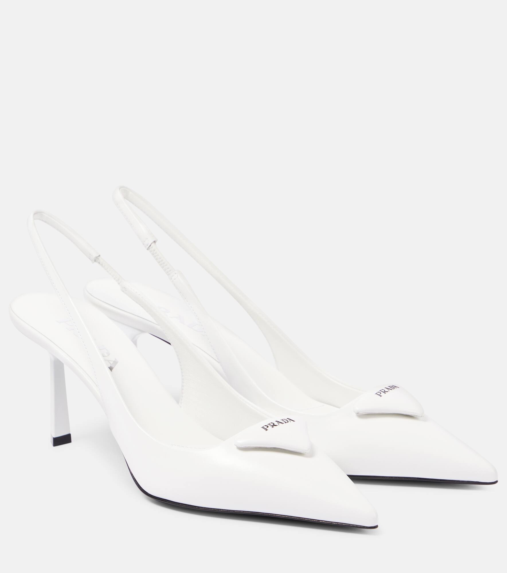Leather slingback pumps - 1