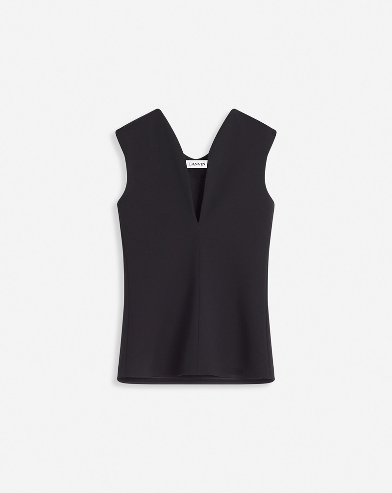 JERSEY TOP WITH A PLUNGING NECKLINE 1