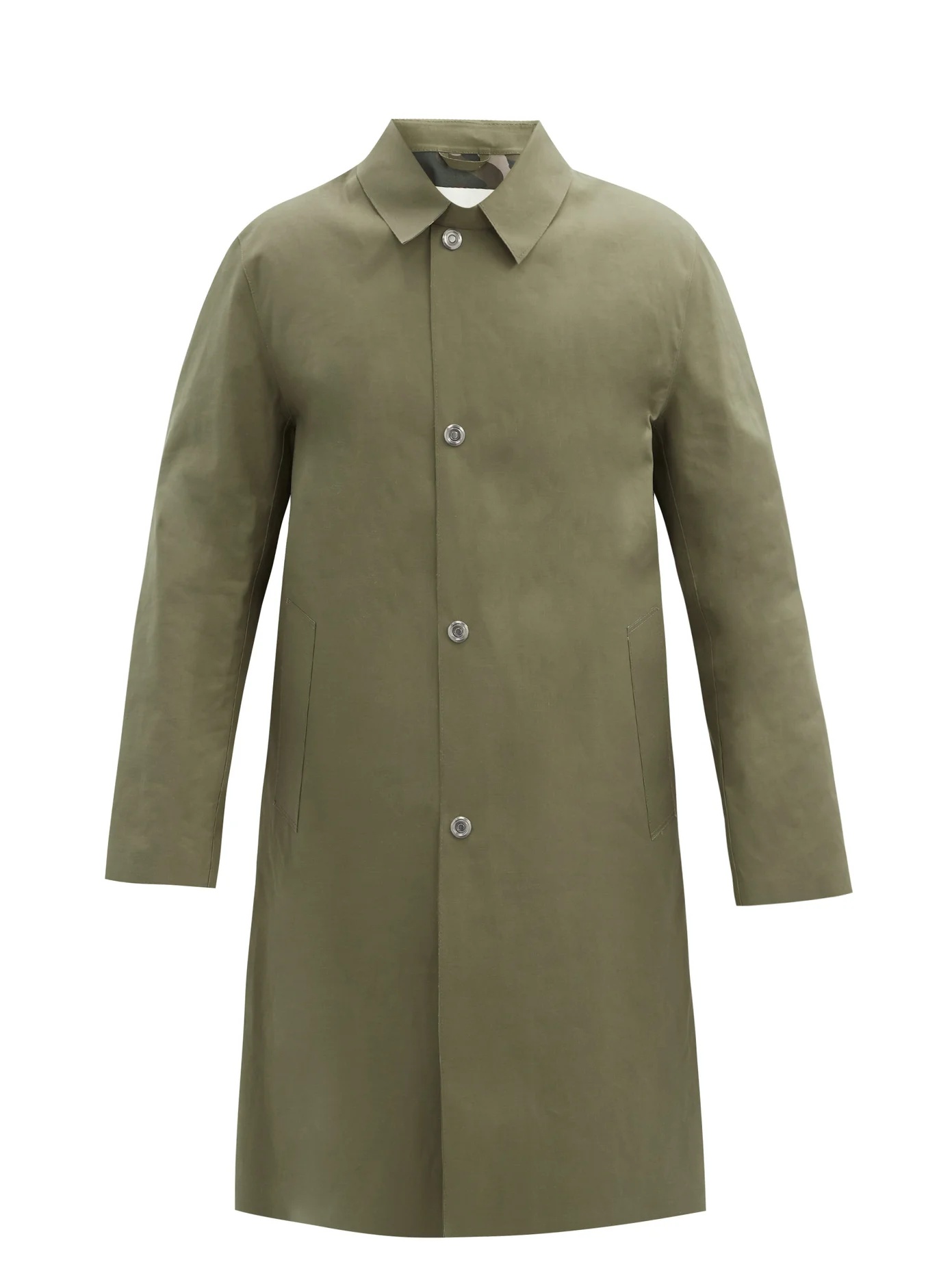 Dunkeld single-breasted bonded-cotton coat - 1