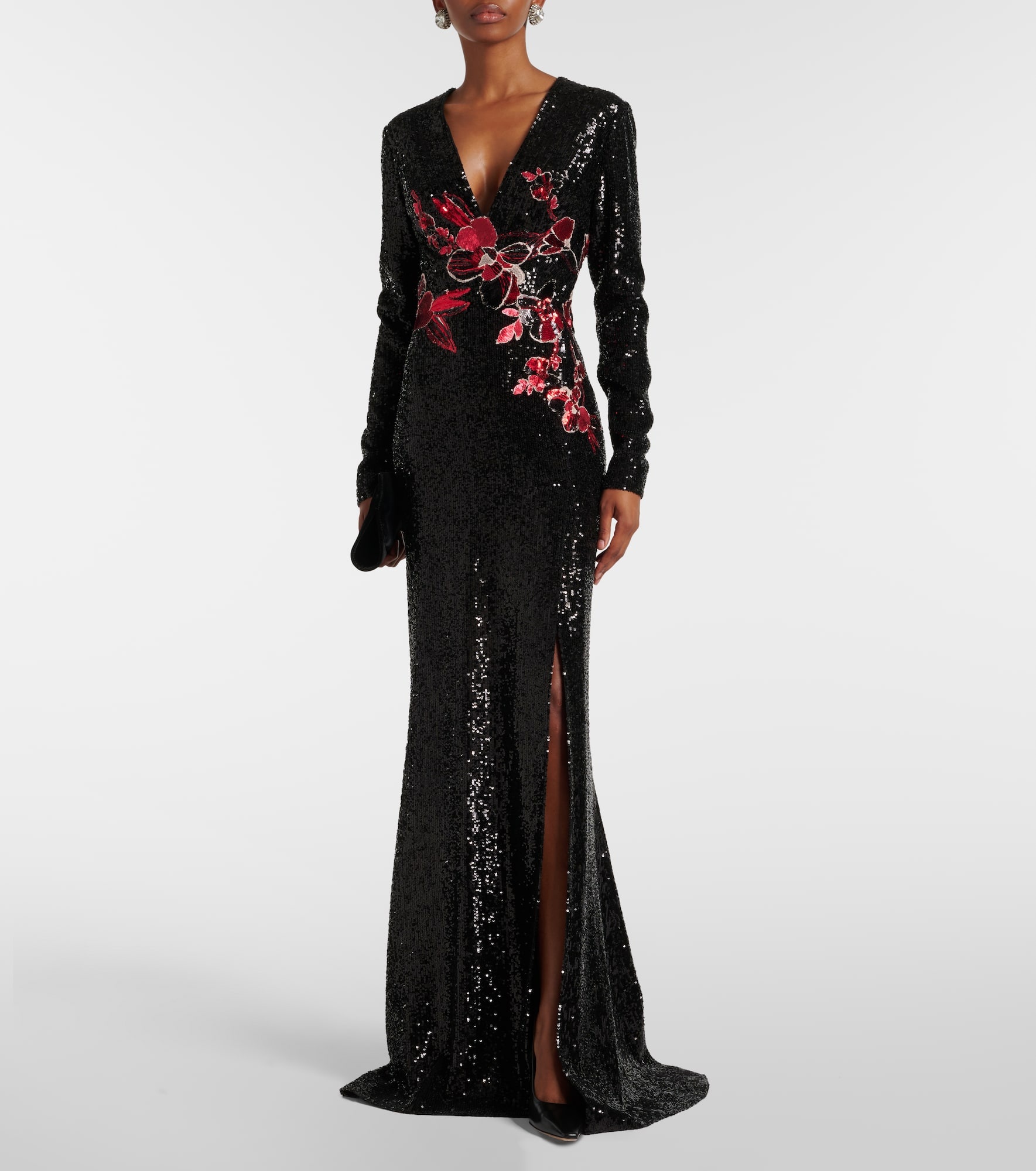 Embroidered sequined gown - 2