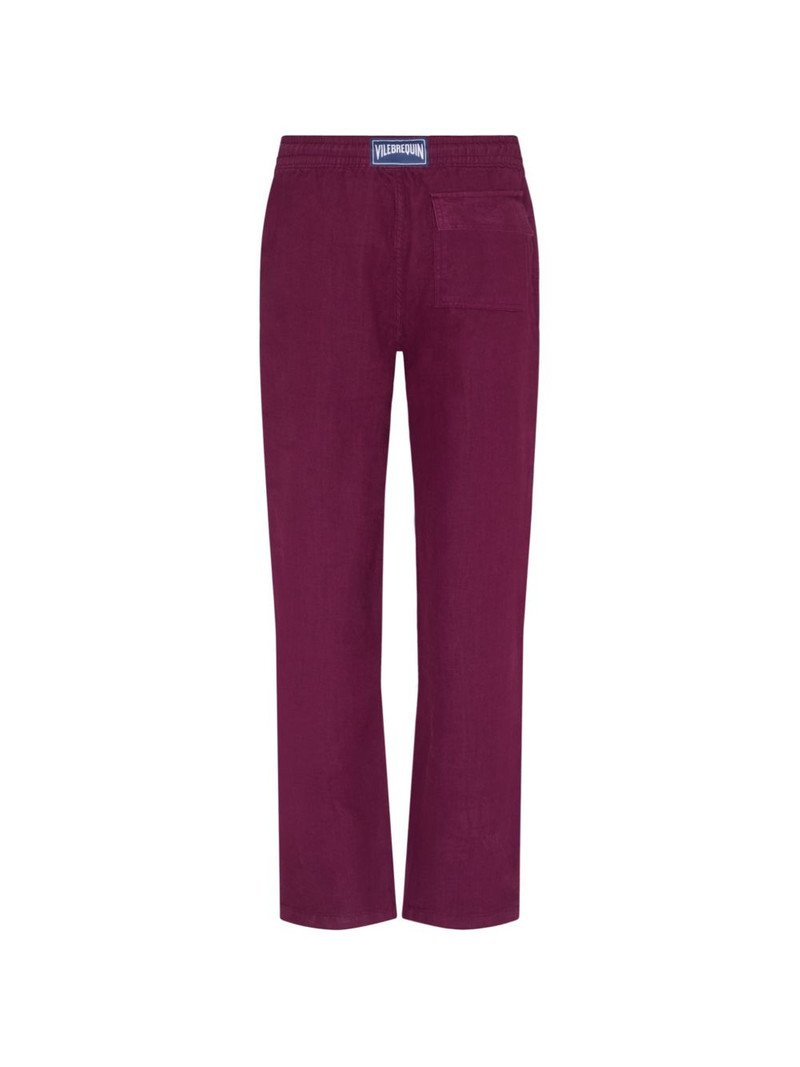 drawstring comfort linen trousers 4