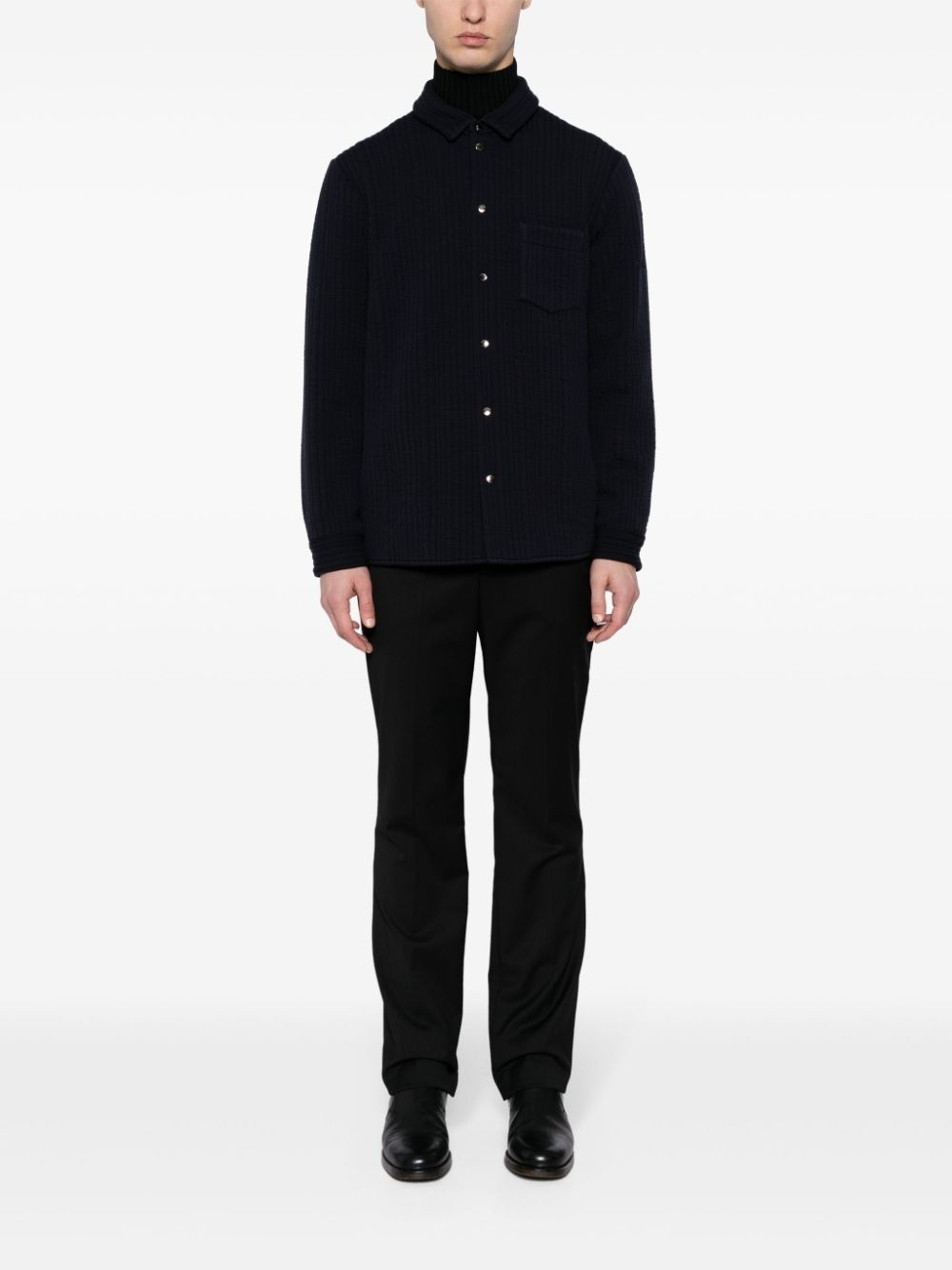 QUILTED PRESS-STUD SHIRT - 2