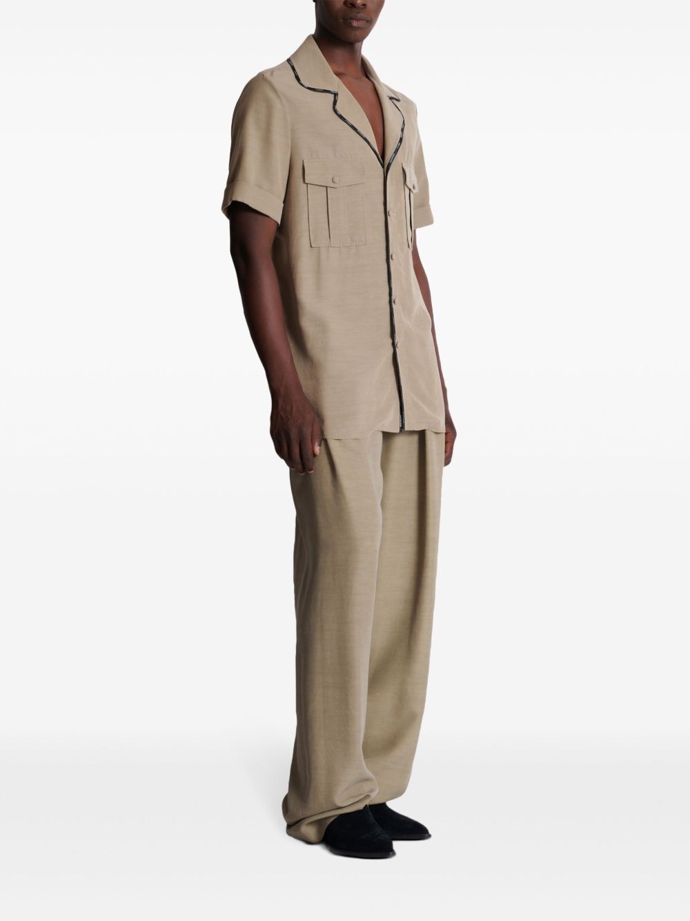 contrast-trim shirt - 3