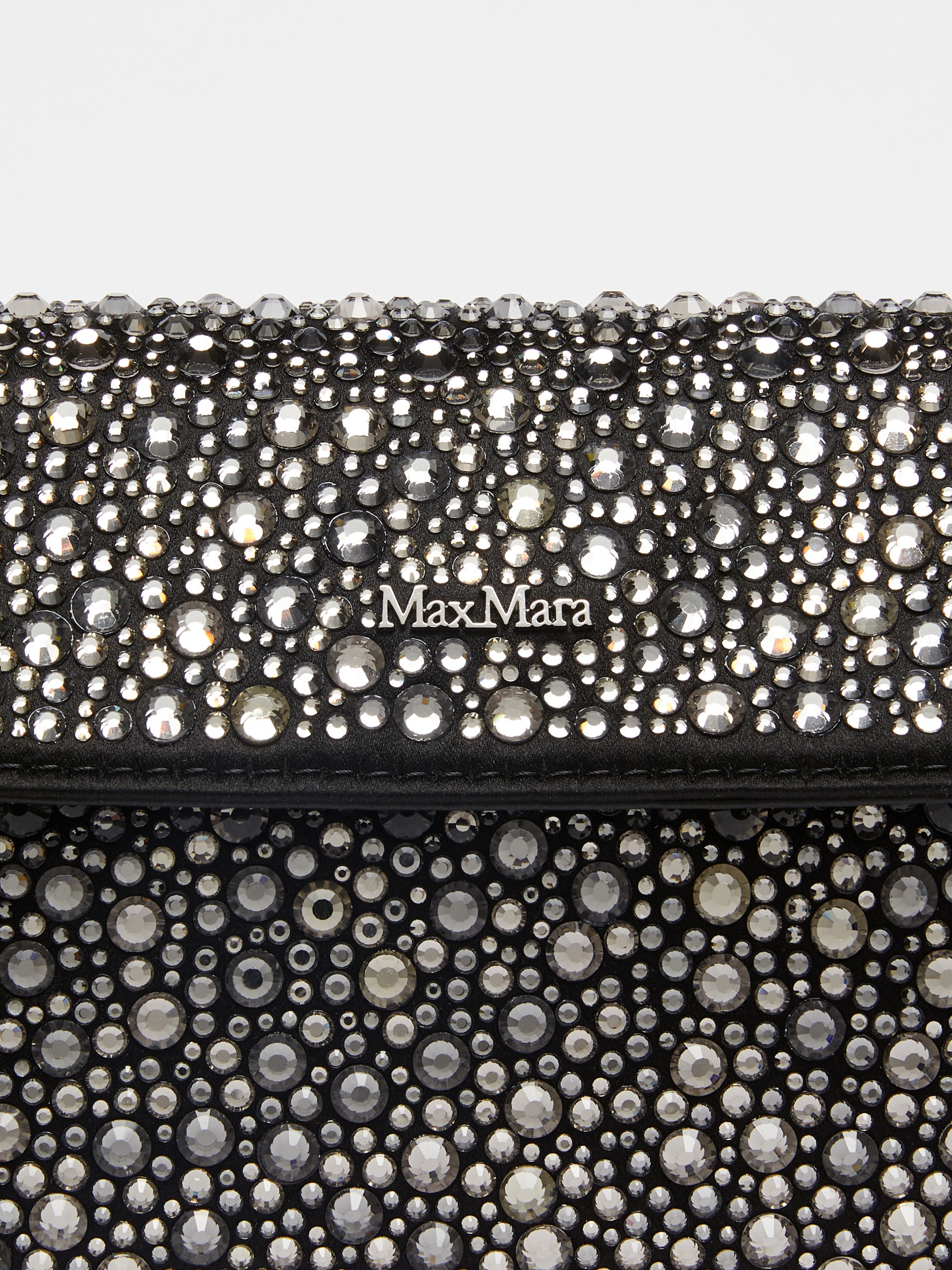 ENVELOPELUX Satin clutch bag with rhinestones - 5