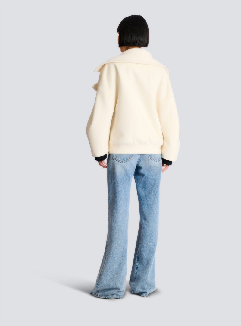 Wool 4-buttons pea coat 4