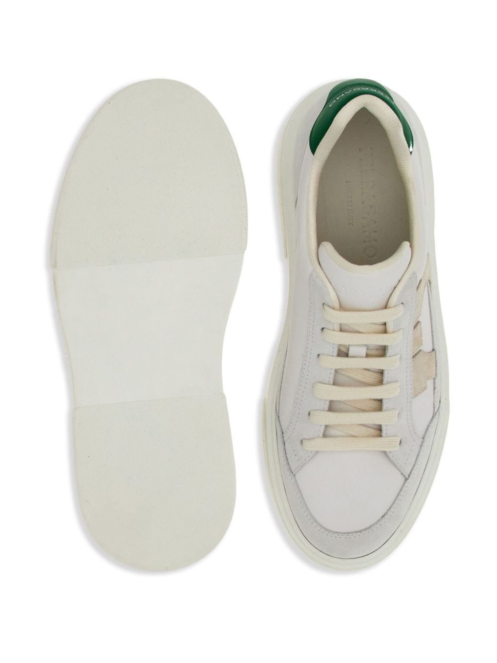 Gancini-patch calfskin sneakers - 5