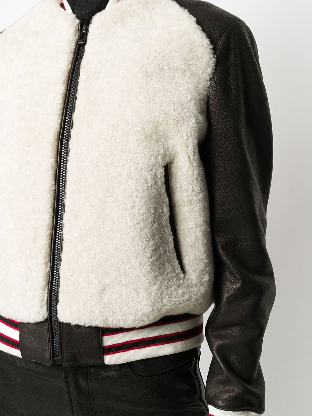 shearling bomber jacket - 5