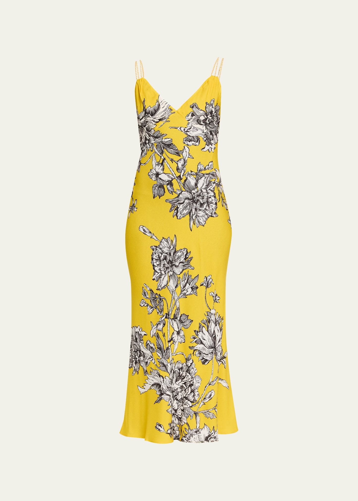 Kiro Blooming Wild Golden Hour Midi Slip Dress - 1