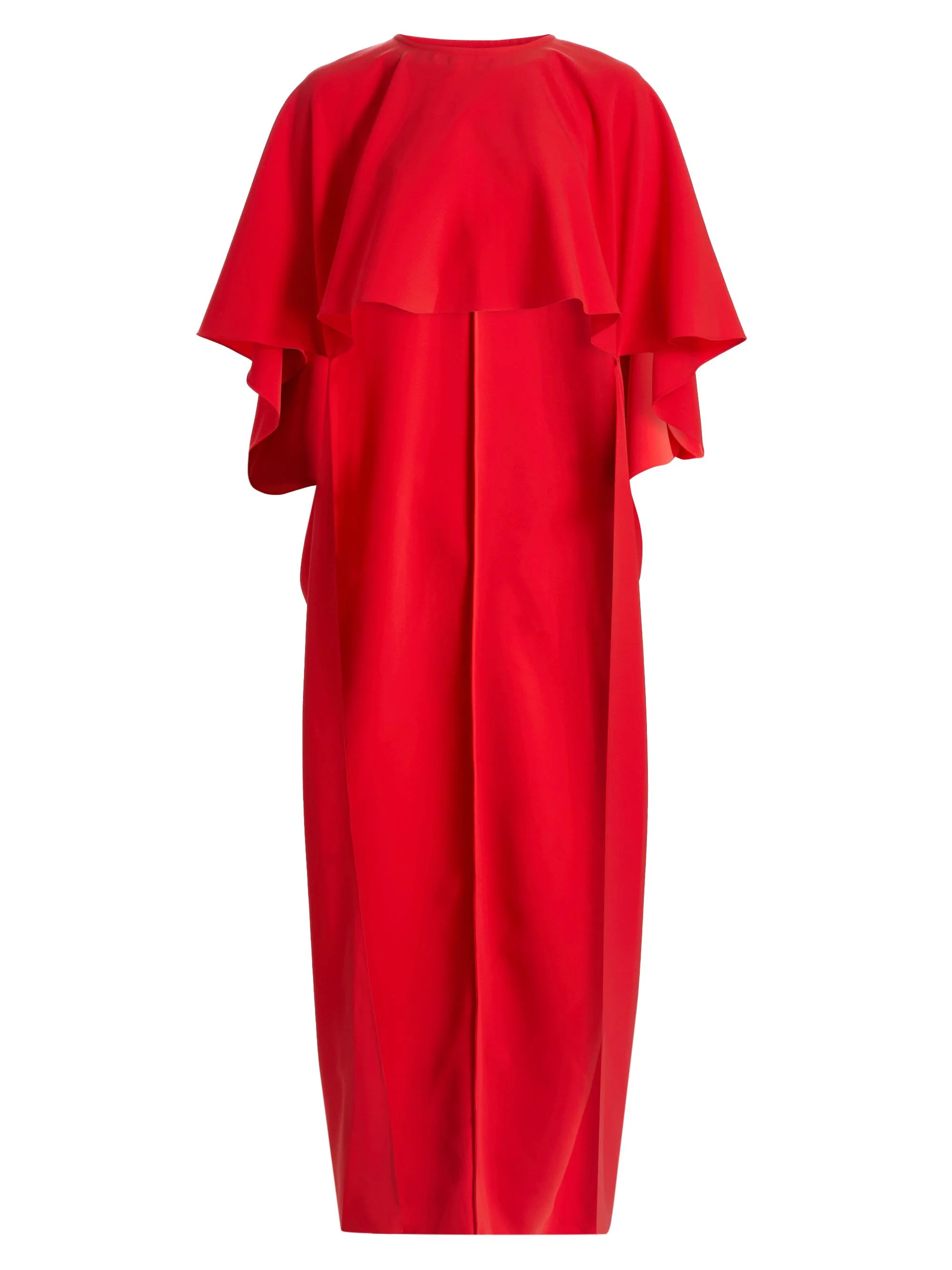 Women's High-Low Cape Stole - Persimmon - 1