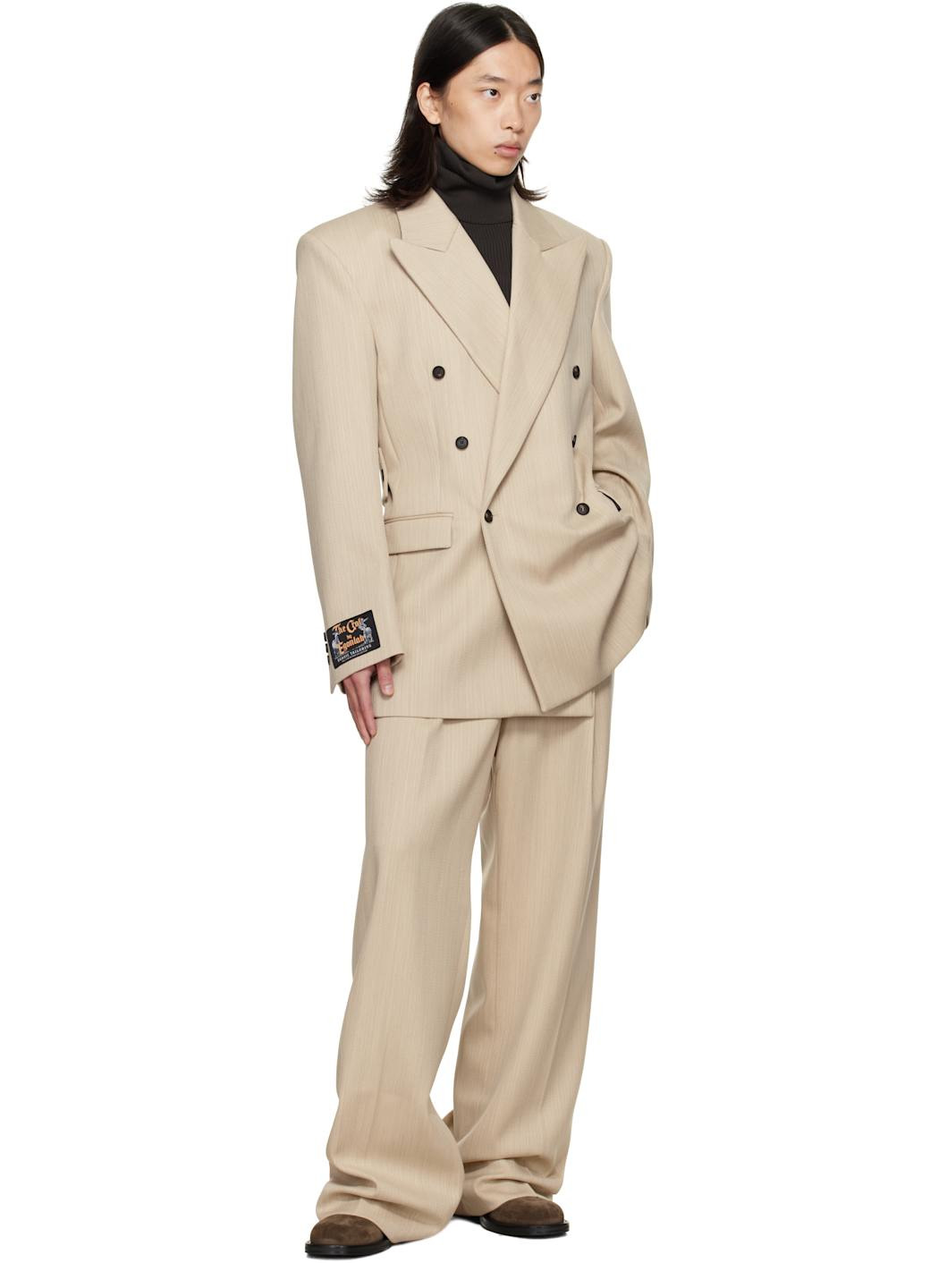 Beige Oversized Blazer - 4