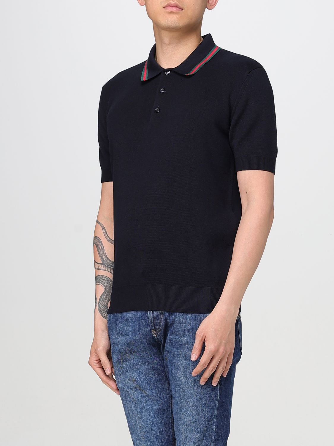 Gucci Polo Shirt Men Navy - 4