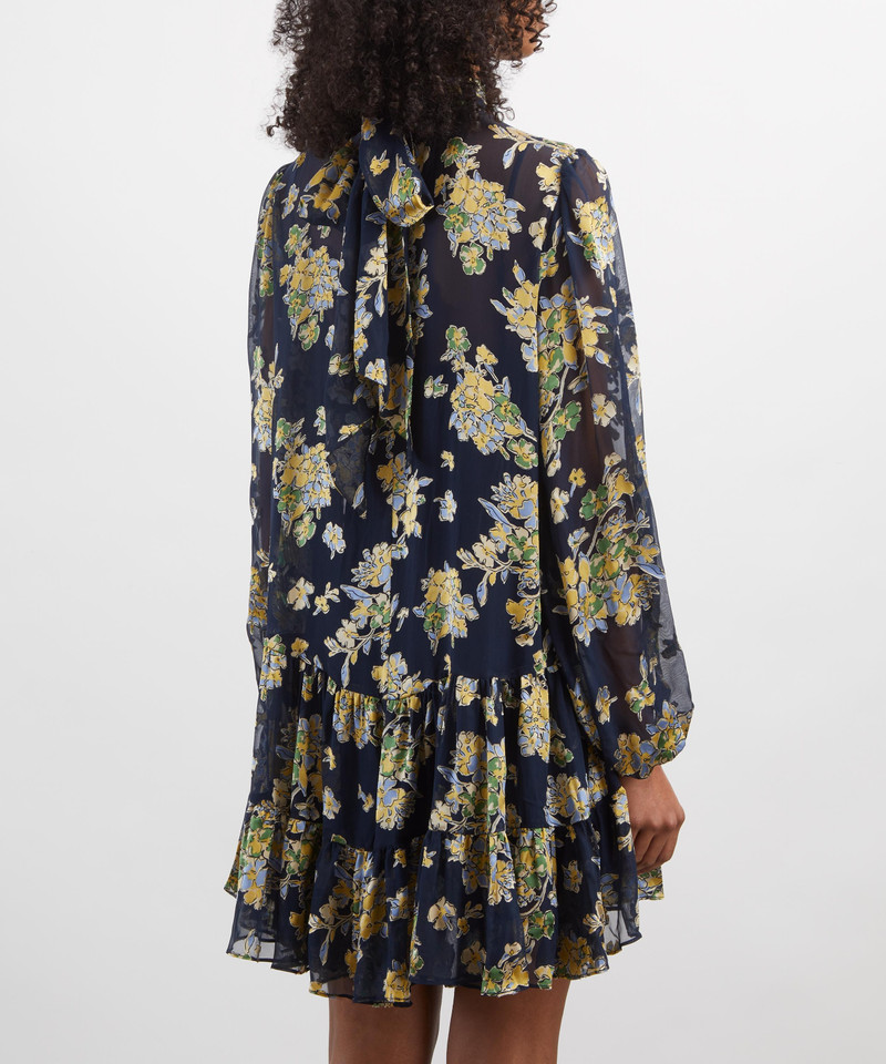 Anaya Silk-Satin Devoré Mini Dress 4
