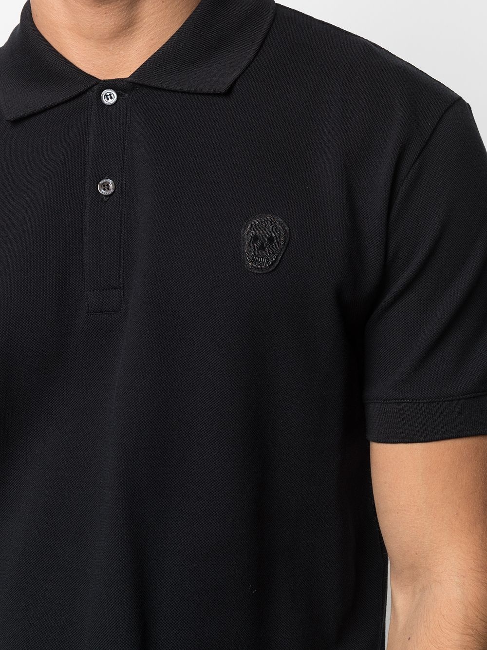 skull motif polo shirt - 5