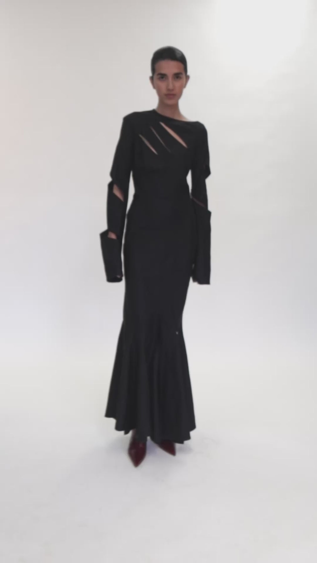 TWISTED MAXI DRESS BLACK - 6