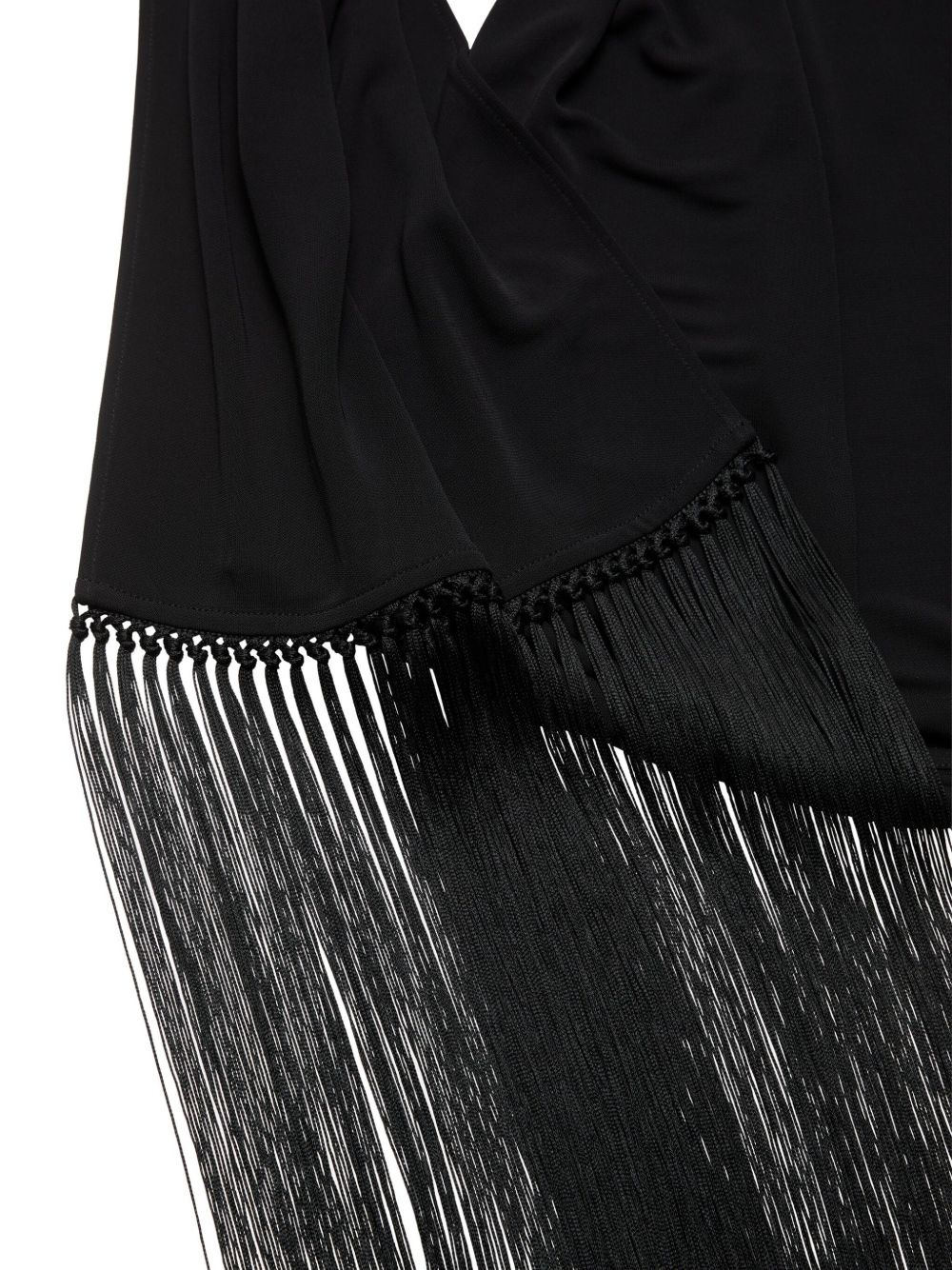 draped fringe dress - 5
