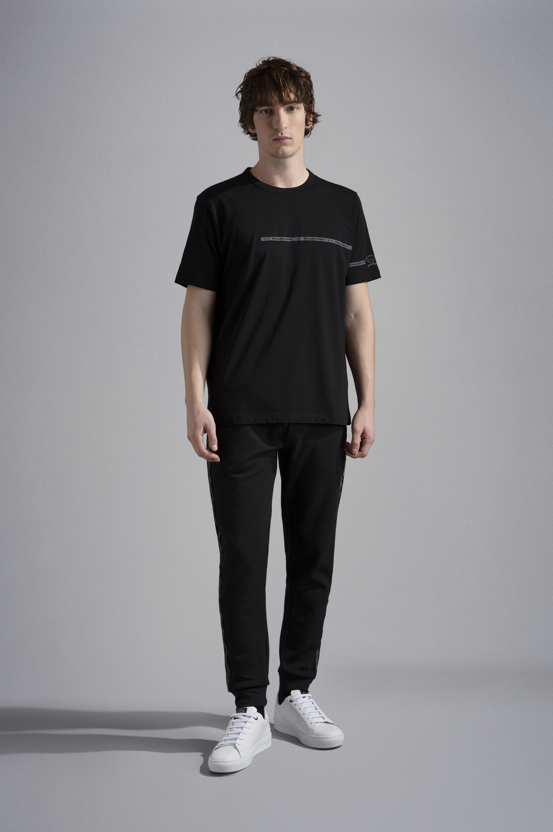 COTTON SPORTS TROUSERS WITH REFLEX PRINT - 2