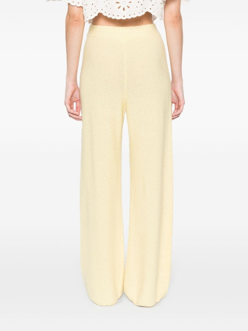 sequin-embellished knitted trousers 4