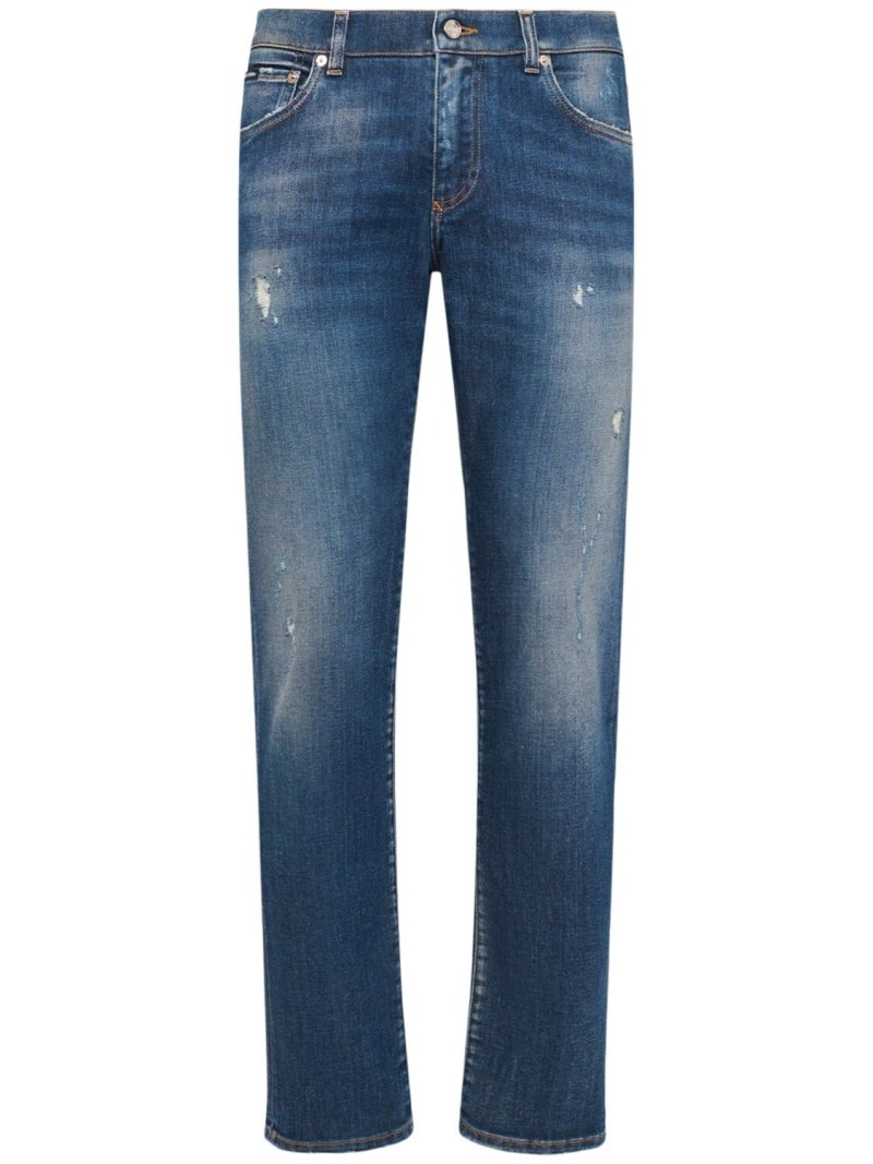 Denim five pocket jeans - 1