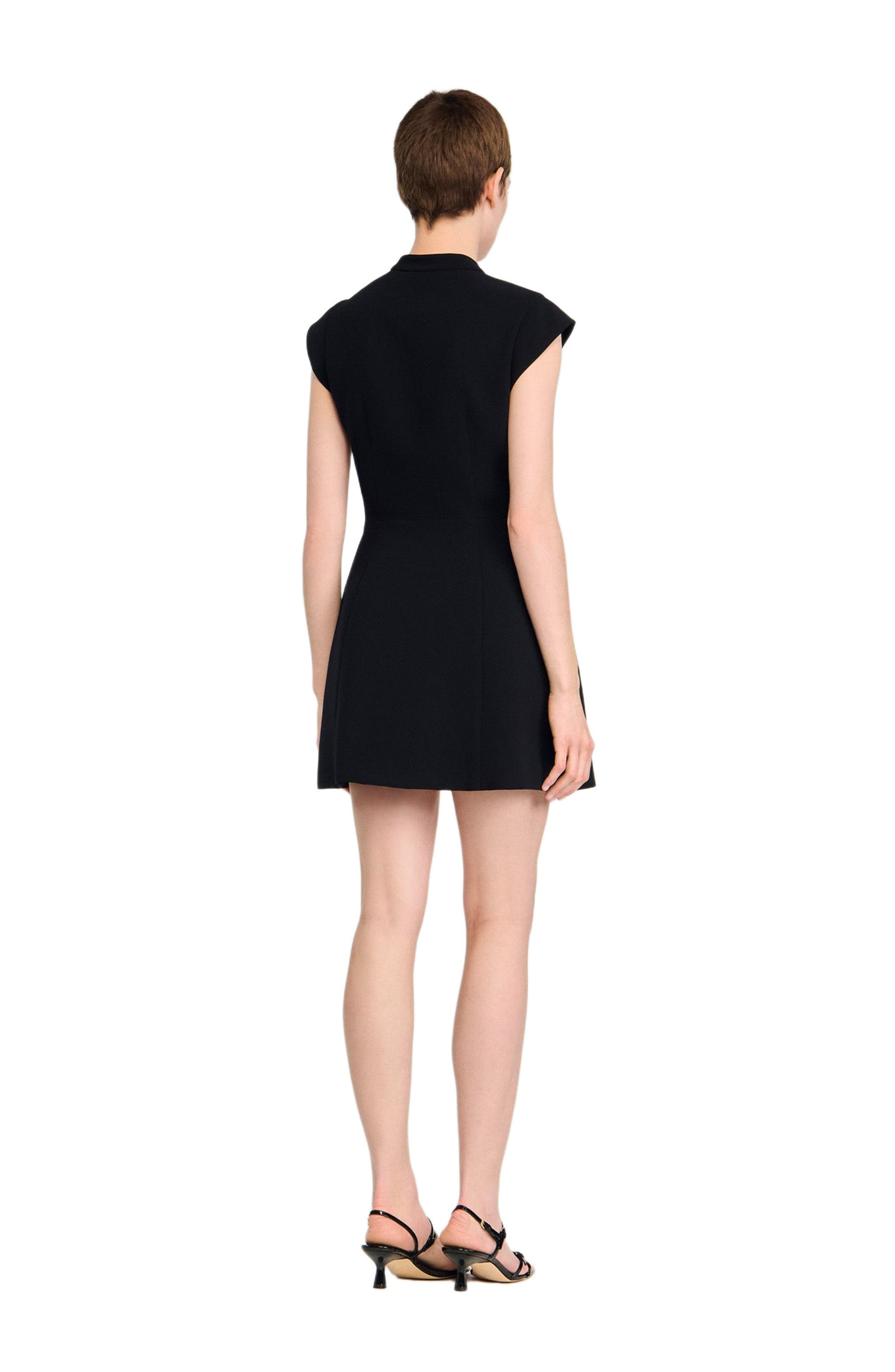 SANDRO Short knit dress in Black at Nordstrom - 2
