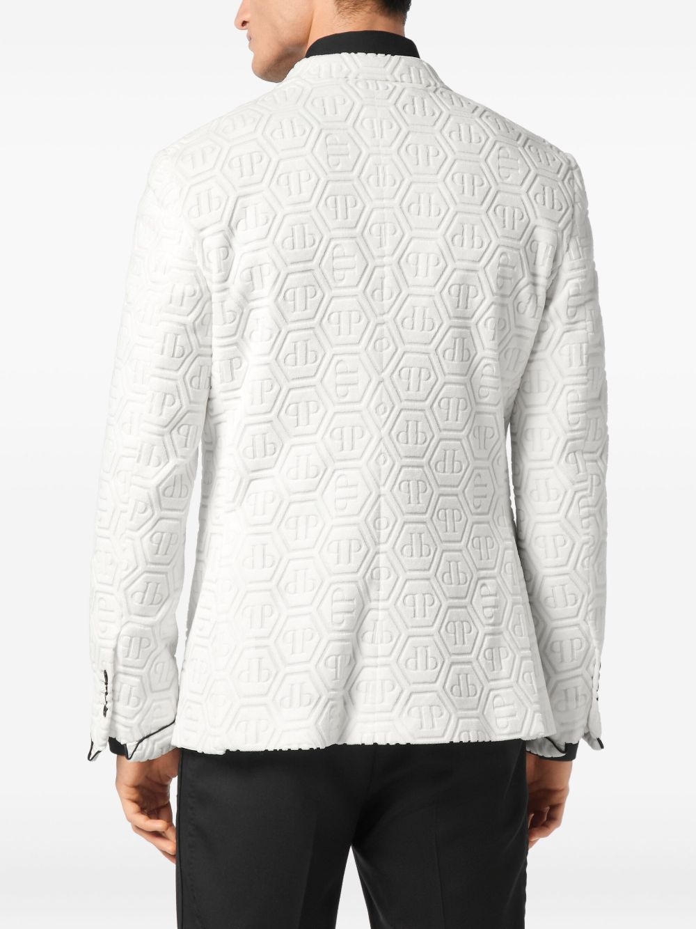 monogram blazer - 4