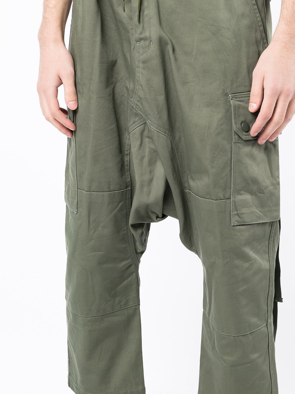 cropped straight cargo trousers - 5